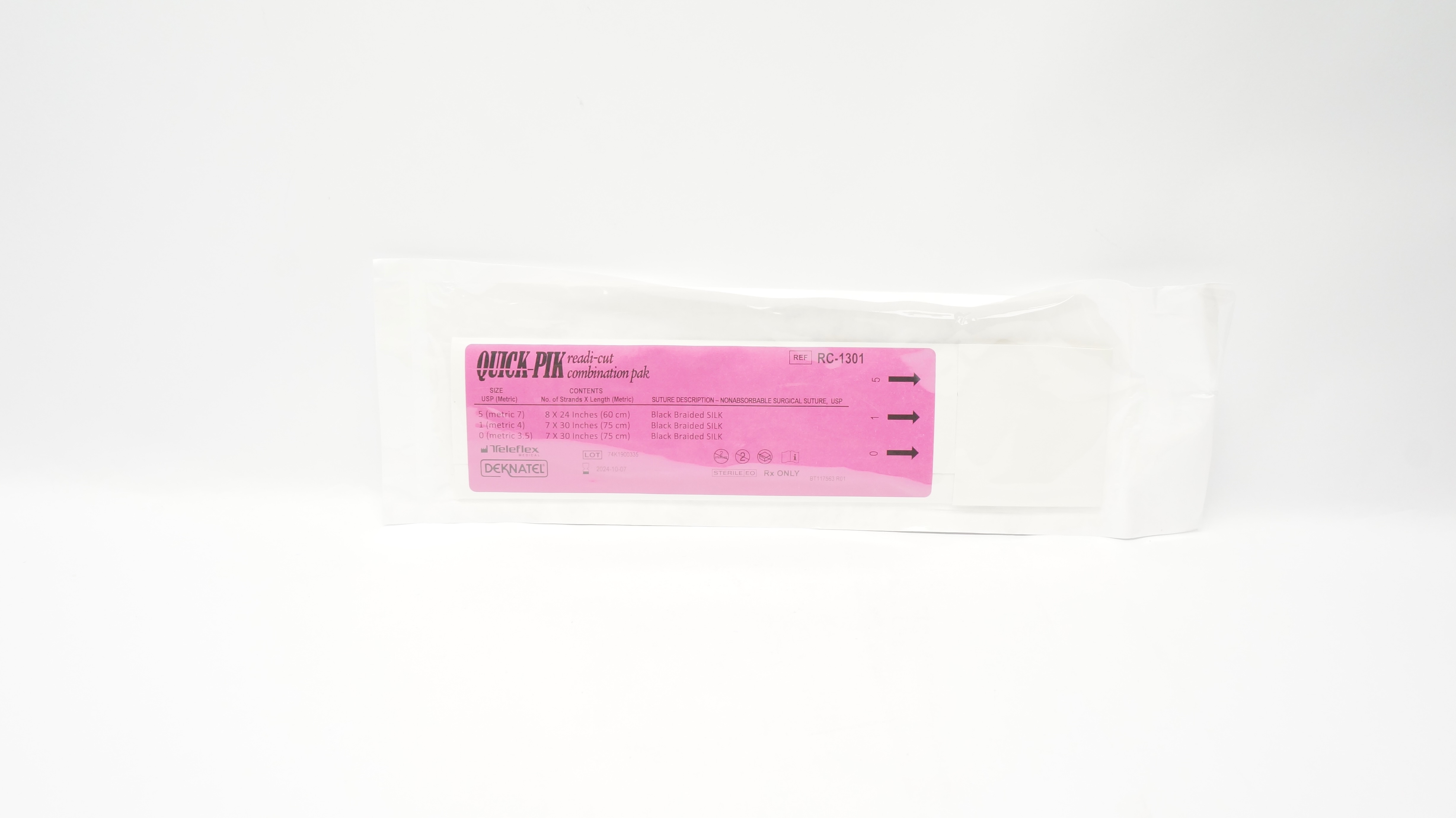 Teleflex RC-1301 Quick-Pik Silk 5, 1, 0 Stre 8x24inch, 7x30inch (x)