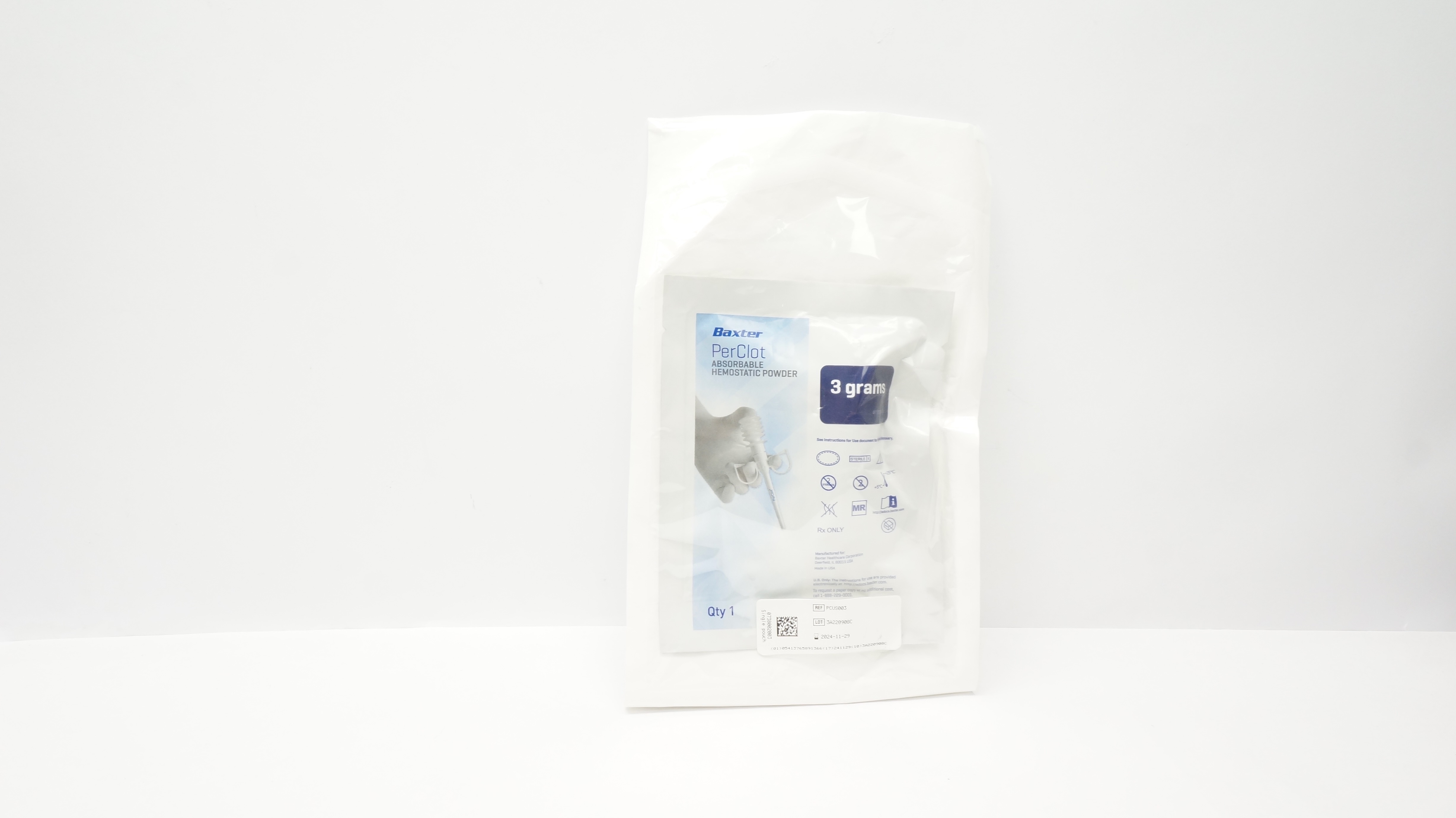 Baxter PCUS003 PerClot Absorbable Hemostatic Powder 3grams