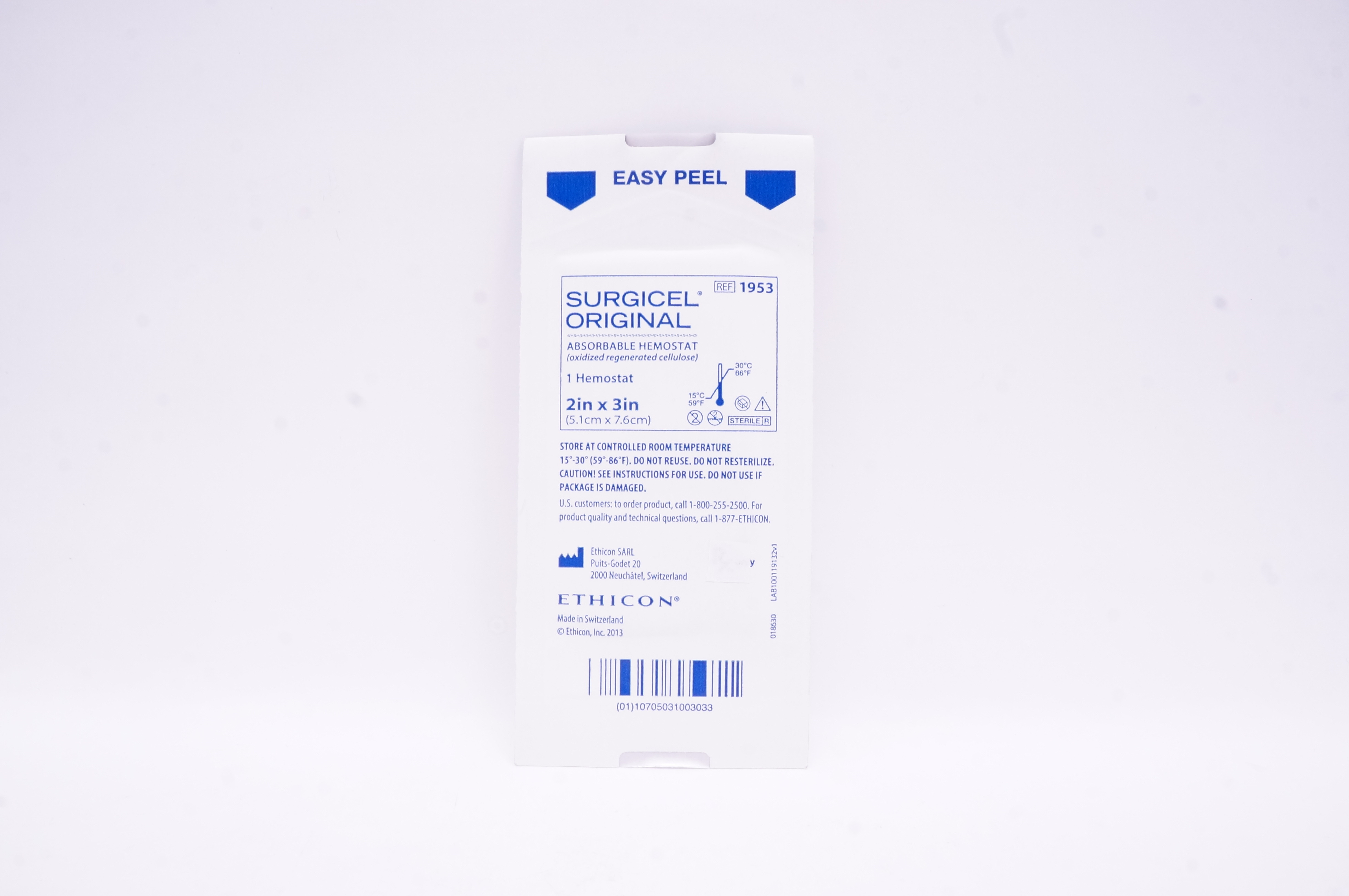 Ethicon 1953 SURGICEL ORIGINAL Absorbable Hemostat 2inch x 3inch (x)