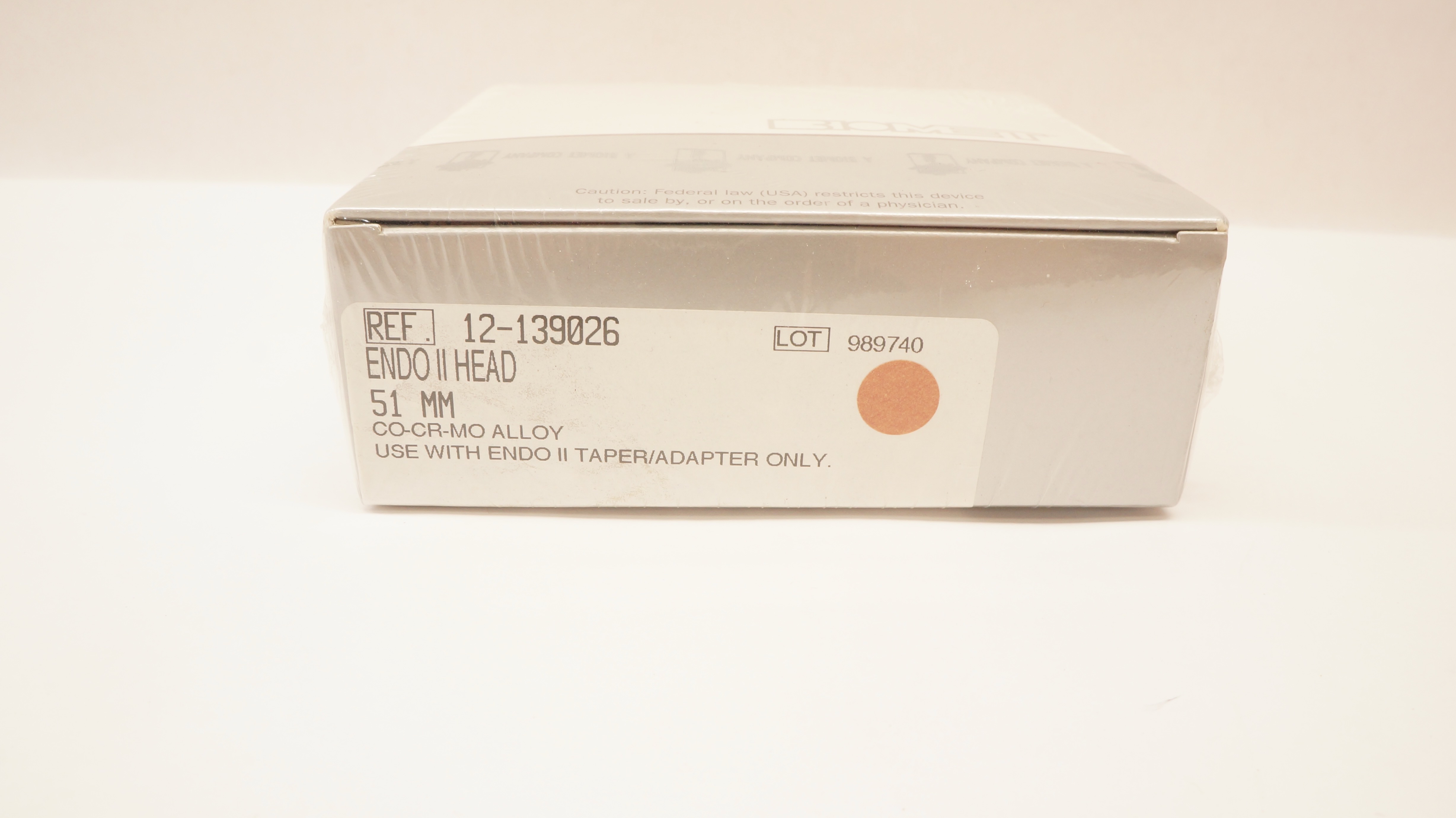 Biomet 12-139026 Endo II Head 51mm (x)