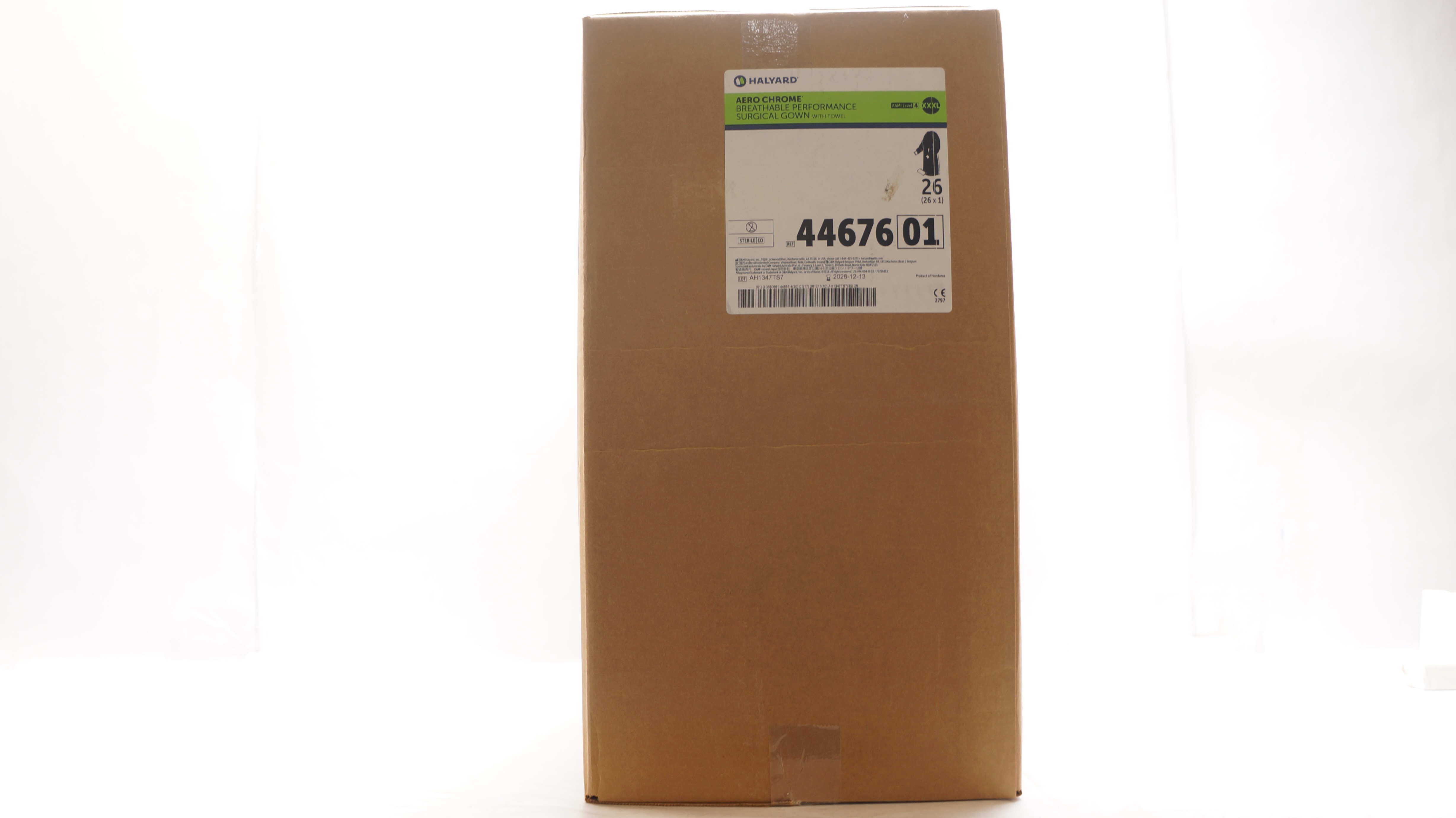 Halyard 4467601 Aero Chrome Breathable Surgical Gown AAMI Level 4,XXXL-Box of 26