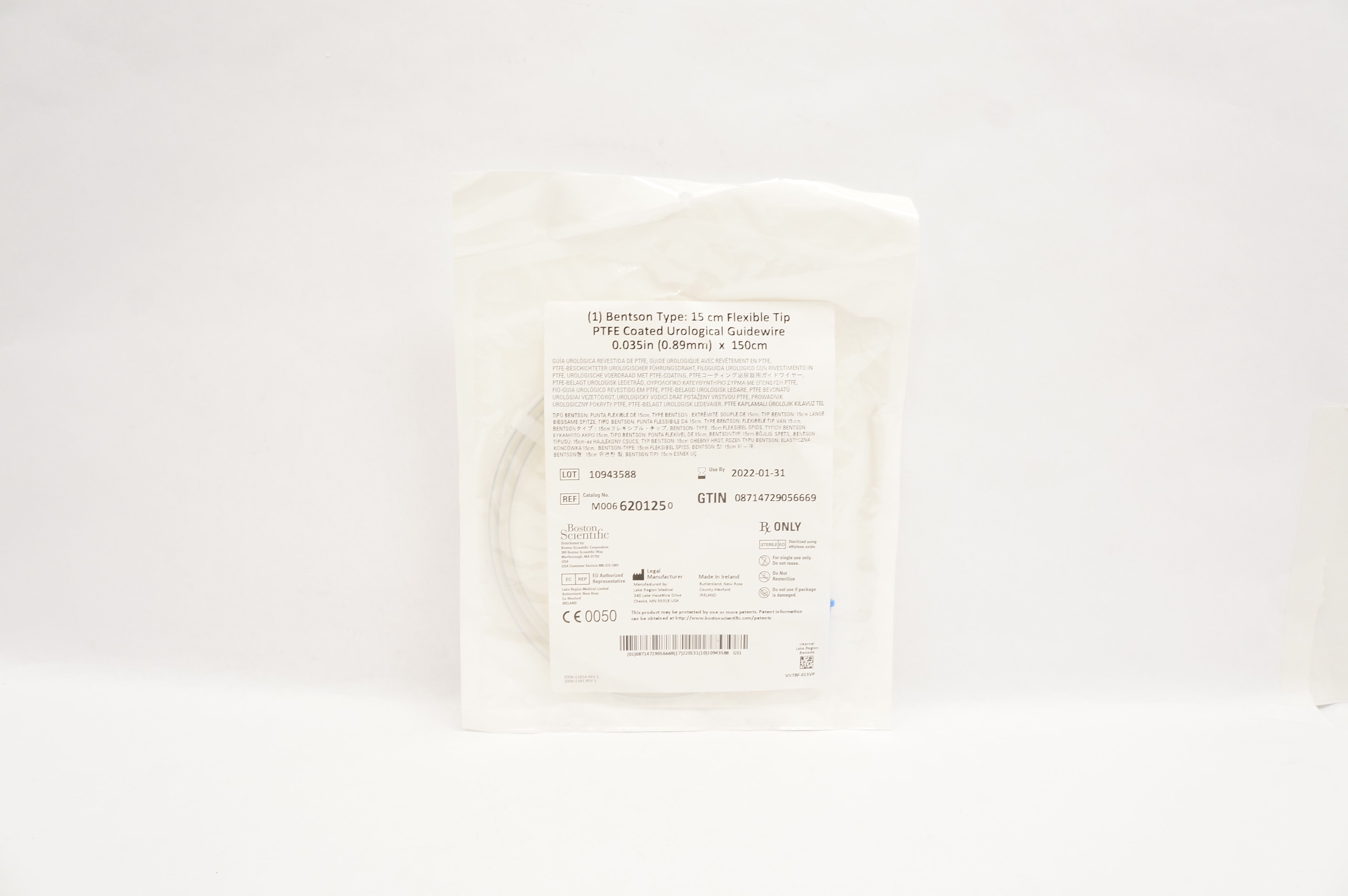 Boston Scientific 620125 Urological Guidewire 0.035in. x 150cm (x)