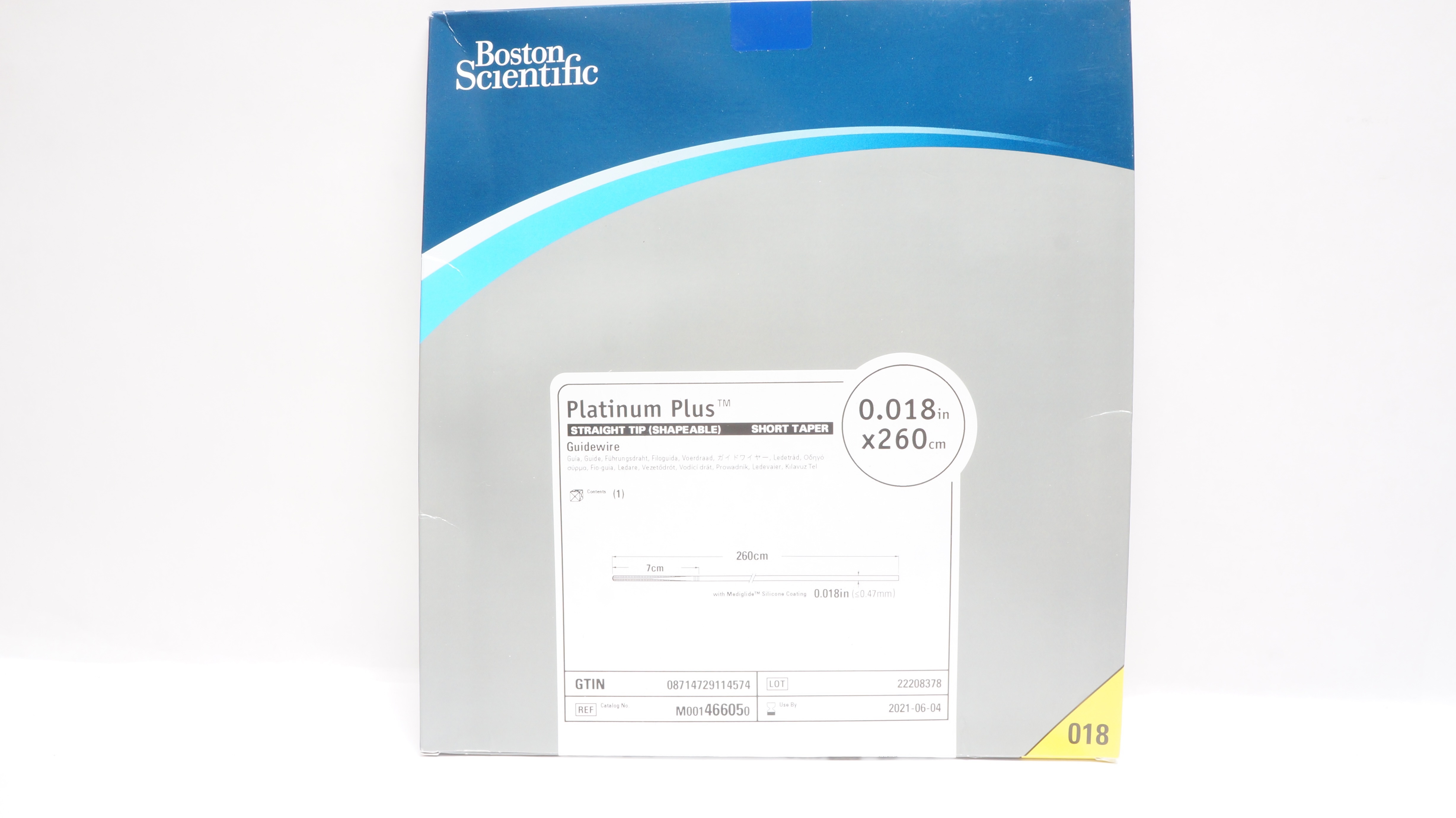 Boston Scientific 46605 Platinum Plus Straight Tip Guidewire 0.018In x 260cm (x)