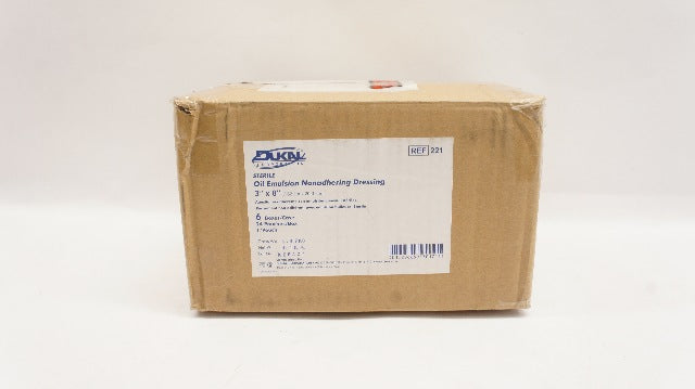 Dukal 221 Oil Emulsion Nonadhering Dressing 3inch x 8inch - Case of 144