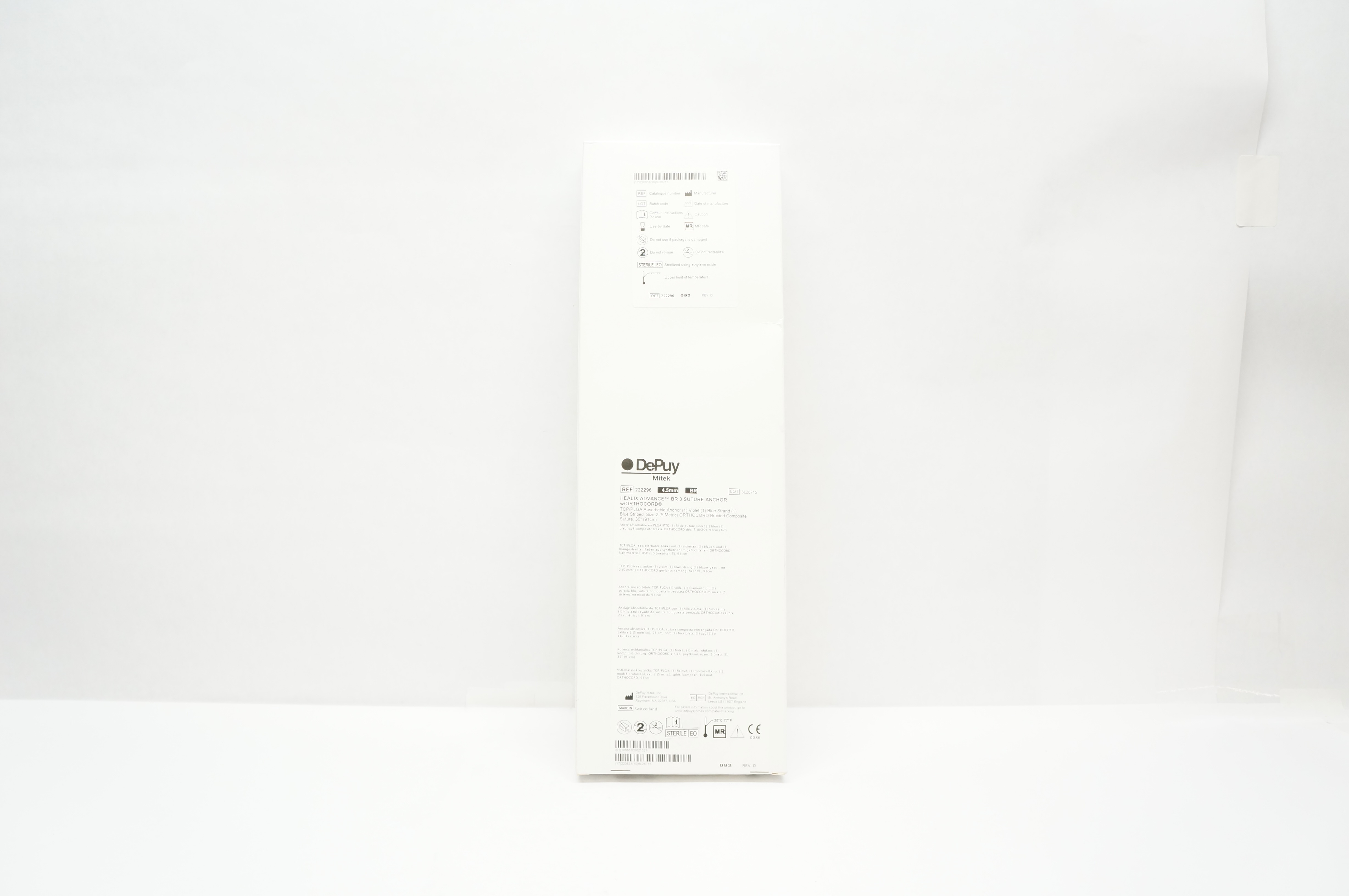 DePuy 222296 Healix Advance BR 3 Stre Anchor w/Orthocord 4.5mm (x)