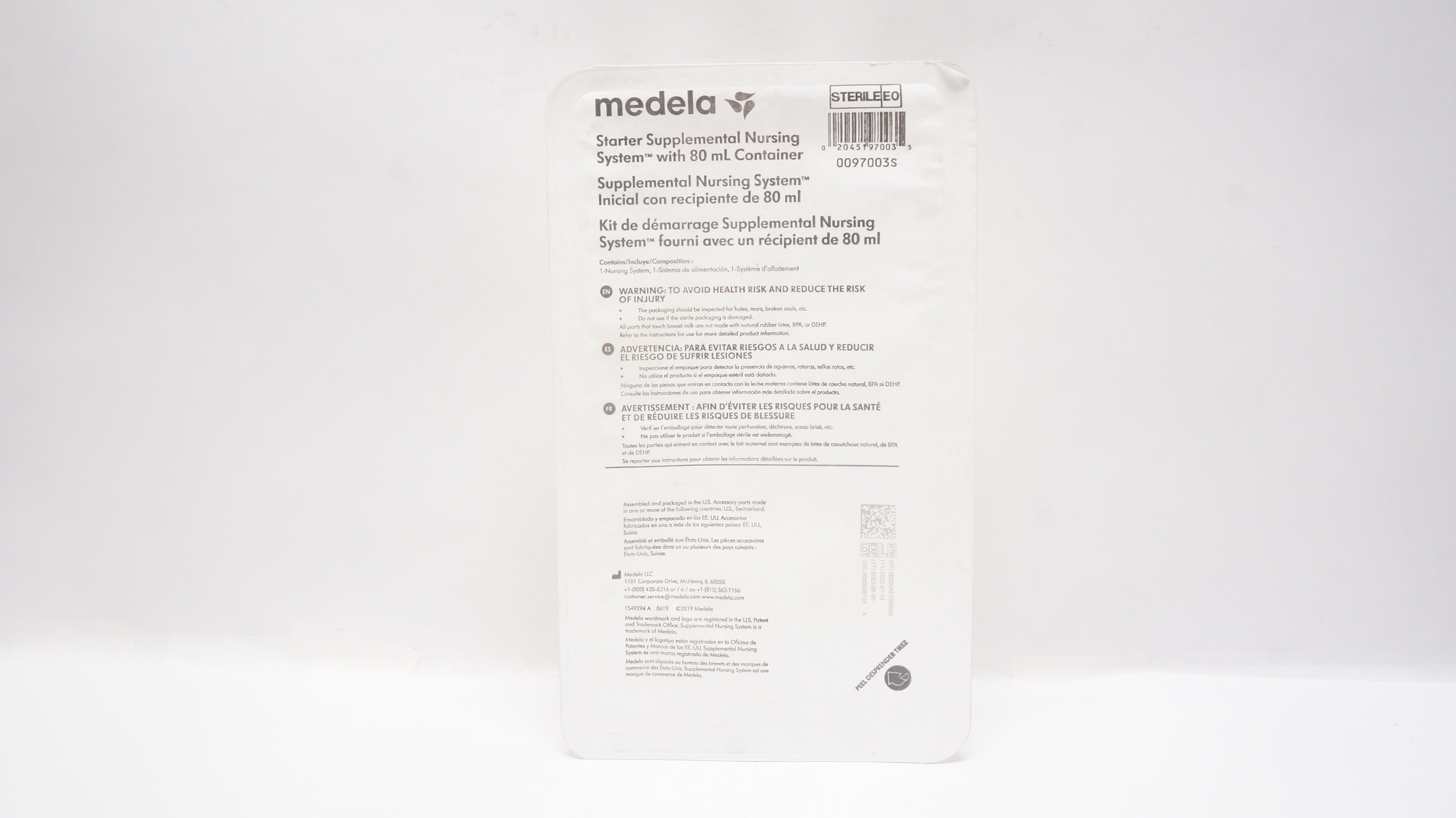 Medela 0097003S Starter Supplemental Nursing System with 80mL Container (x)