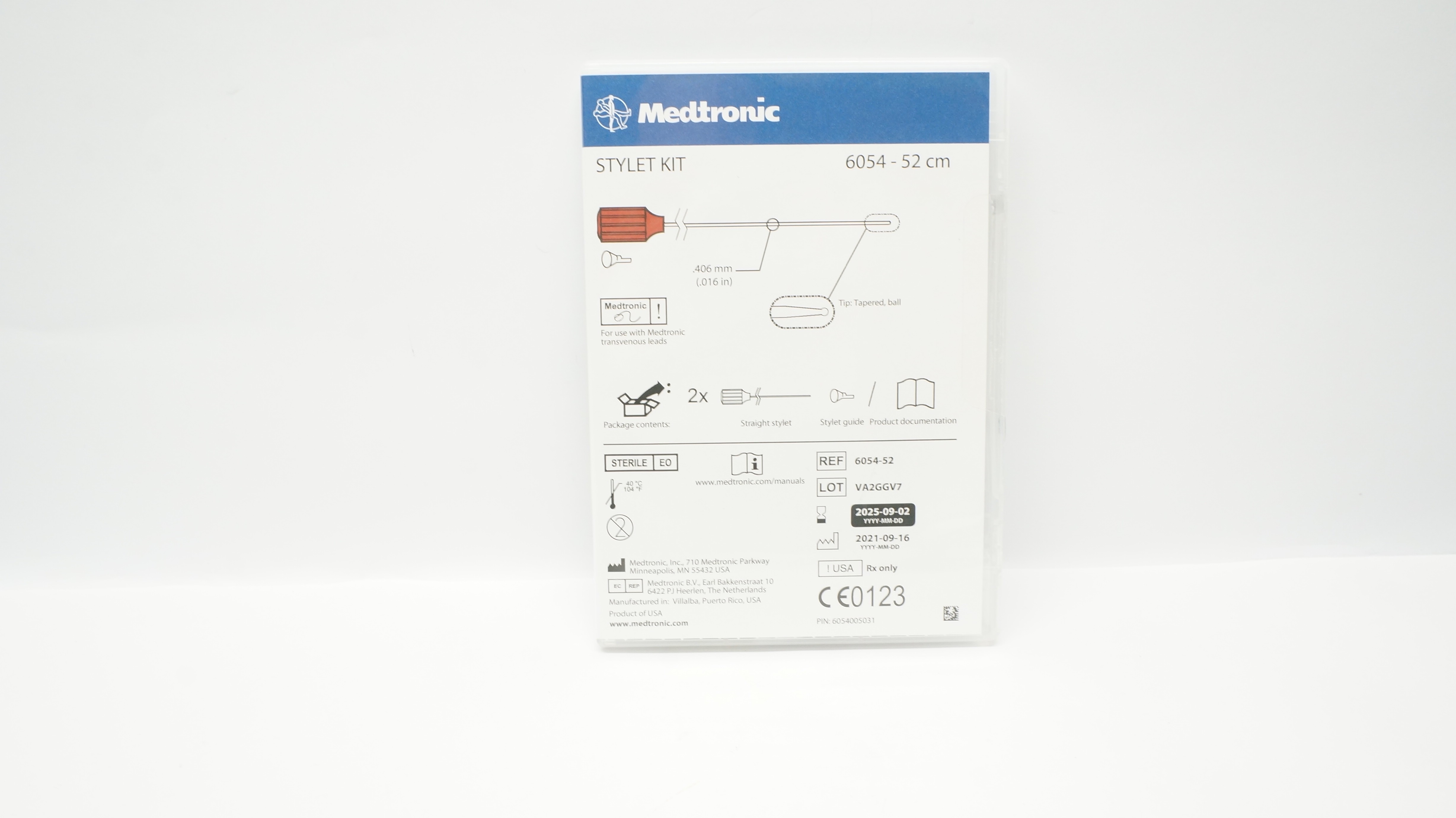 Medtronic 6054-52 Stylet Kit, 52cm x .016inch