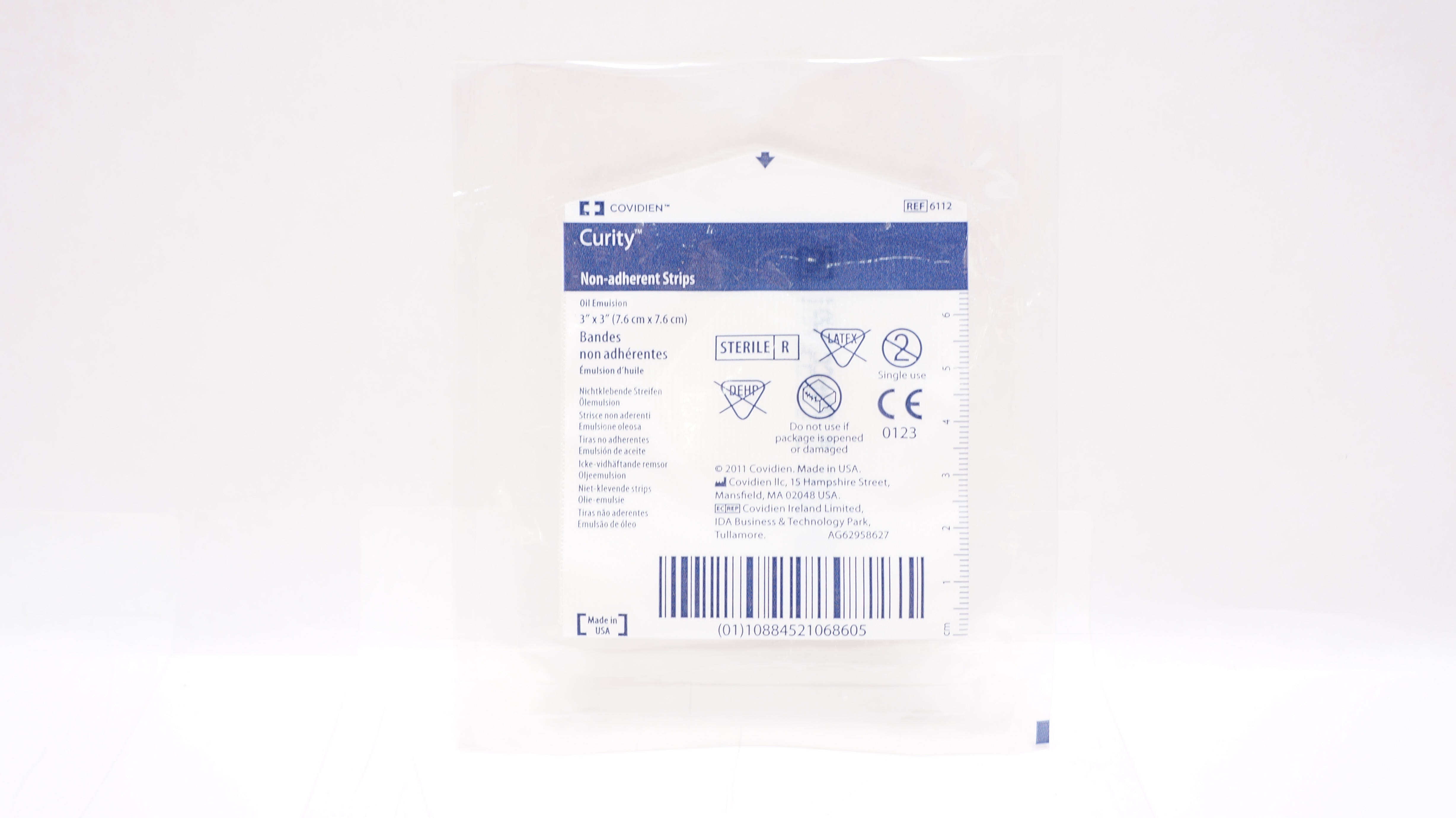 Covidien 6112 Curity Non-Adherent Strips Oil Emulsion 3inch x 3inch (x)