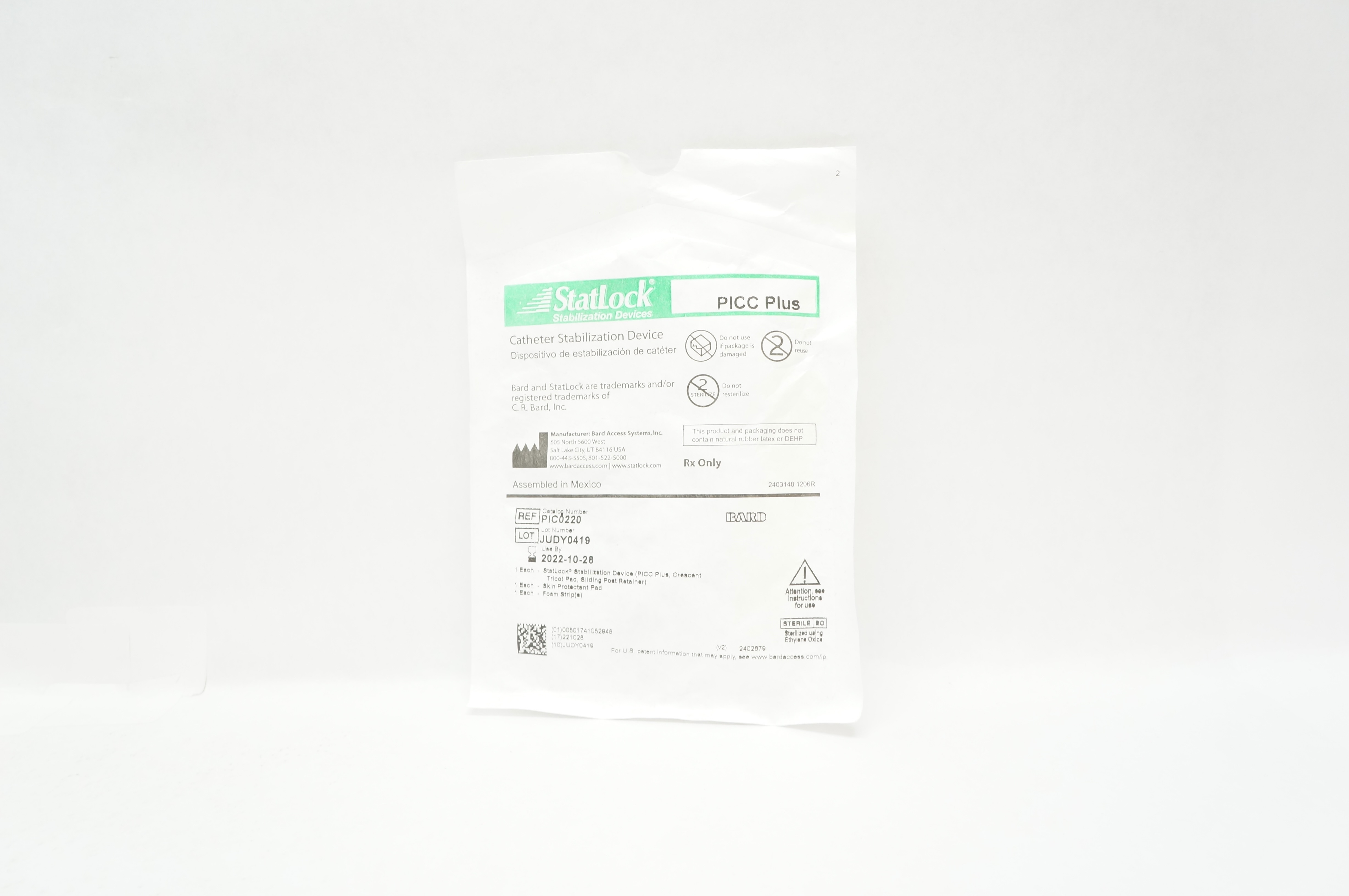 Bard PIC0220 StatLock Cath. Stabilization Device PICC Plus (x)