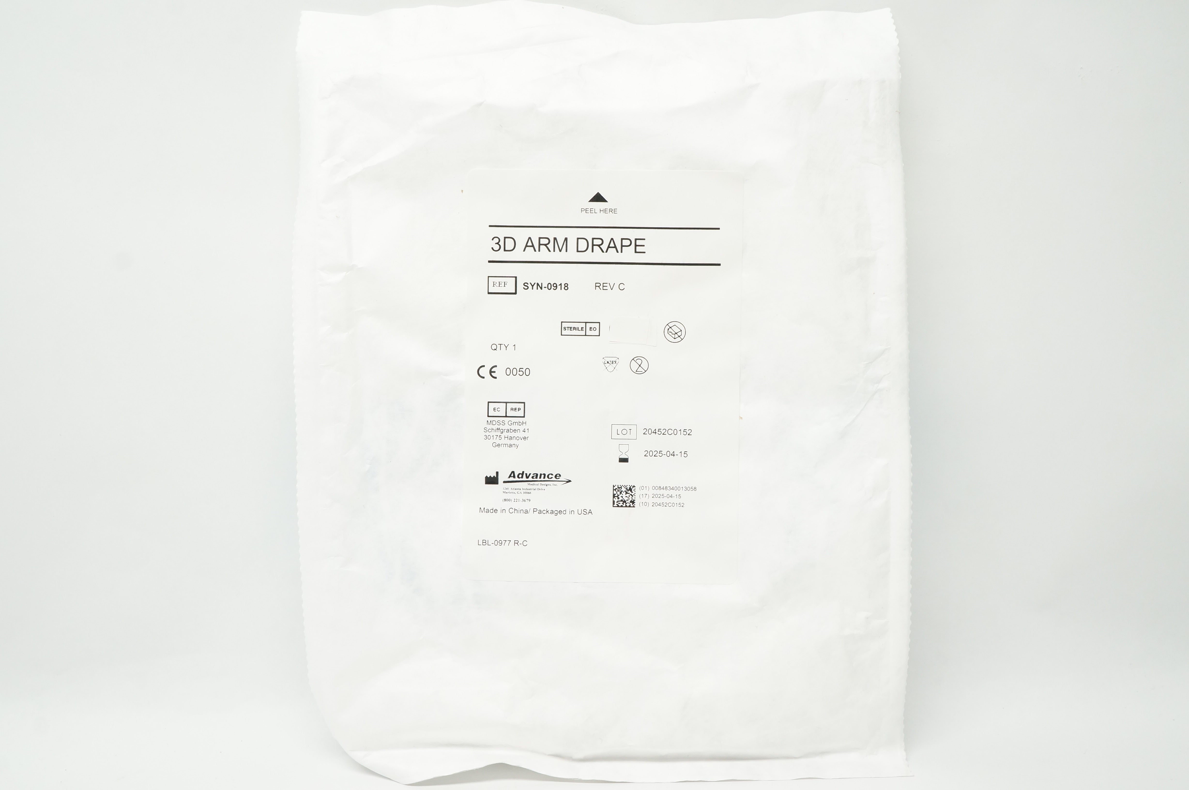 Advance SYN-0918 3D Arm Drape