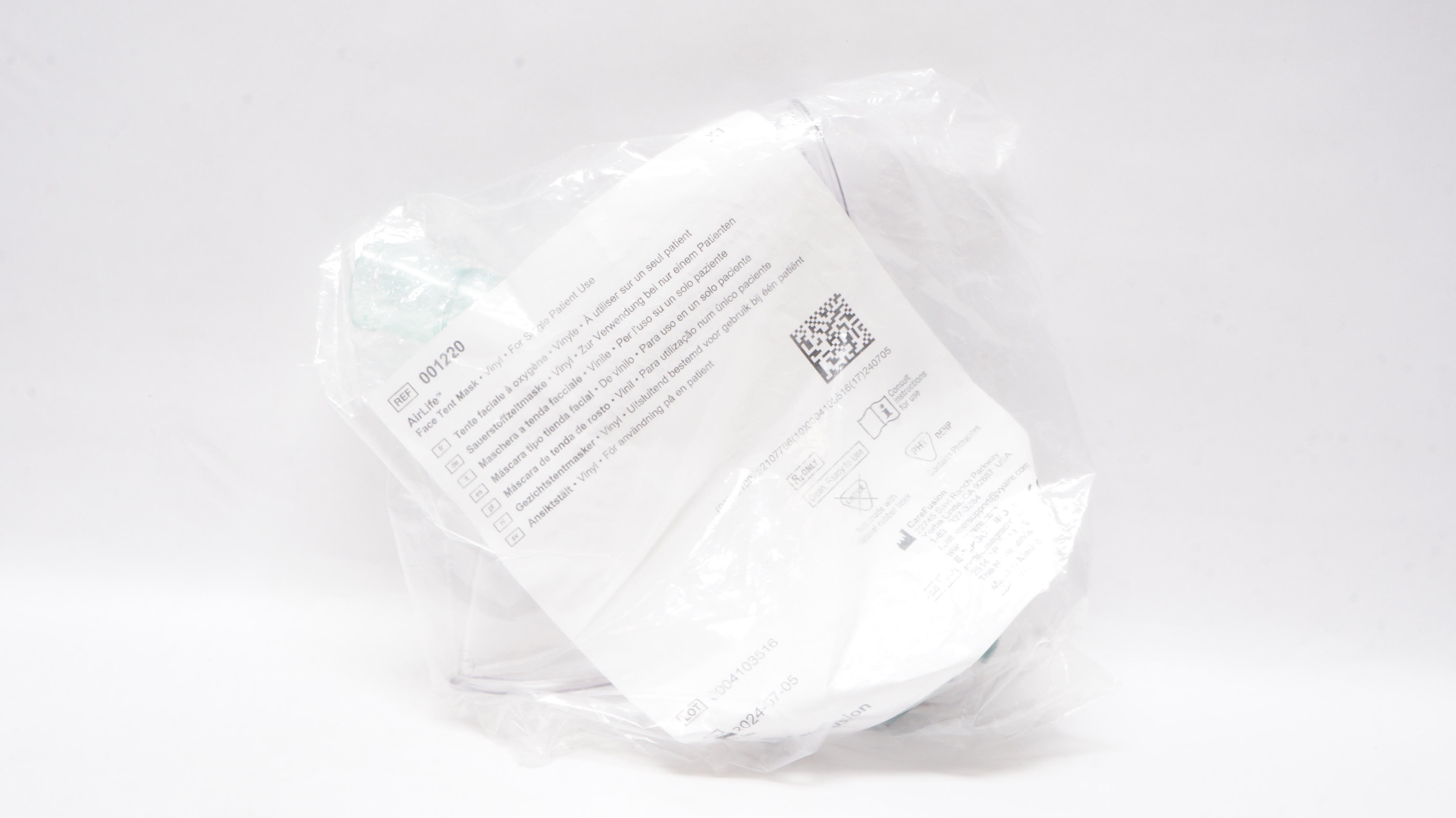 CareFusion 001220 AirLife Face Tent Mask Vinyl
