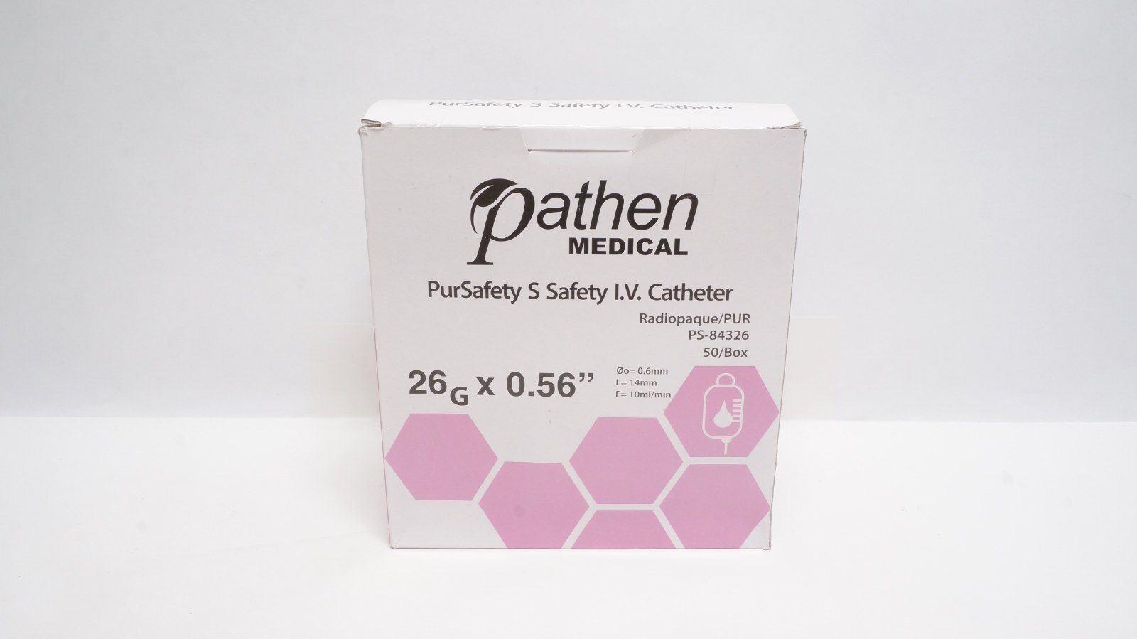Pathen Medical PS-84326 PurSafety S Safety I.V. Catheter 26G x 0.56"