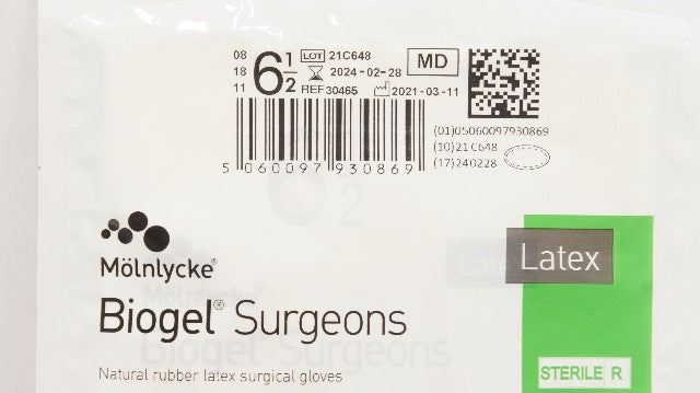 Molnlycke Health Care 30465 Biogel Surgeons Surgical Gloves Size 6-1/2