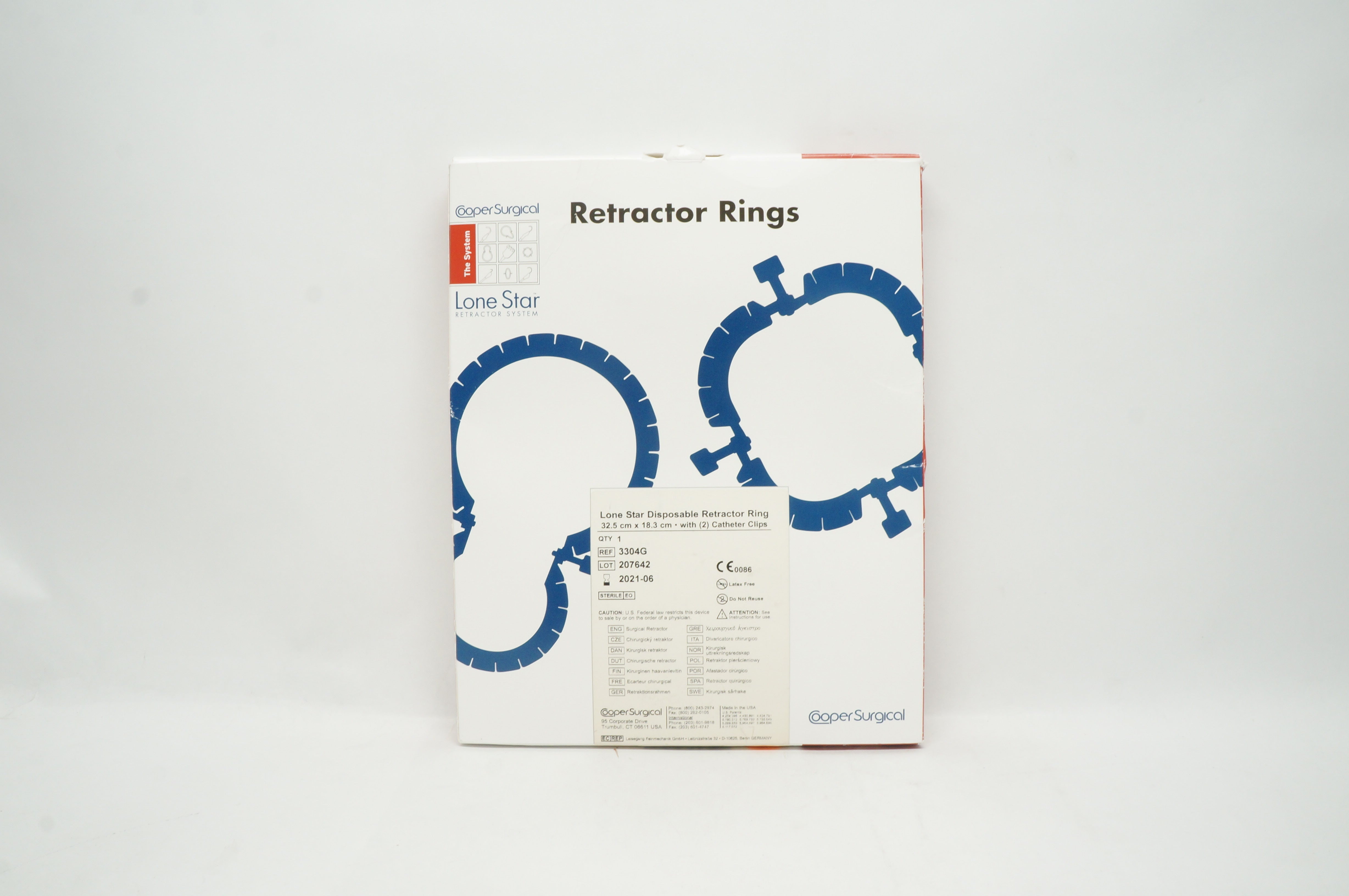 Cooper Surgical 3304G Lone Star Disposable Retractor Ring 32.5cm x 18.3cm (x)