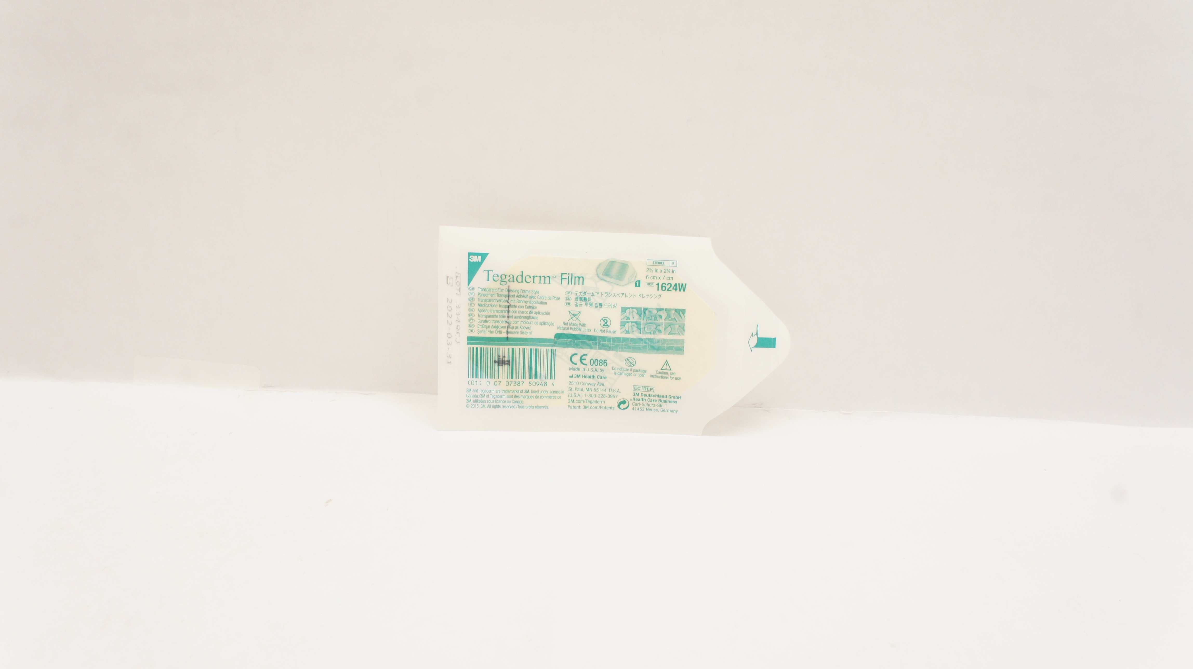 3M 1624W Tegaderm Transparent Film Dressing Frame Style 2 3/8 x 2 3/4 inch (x)