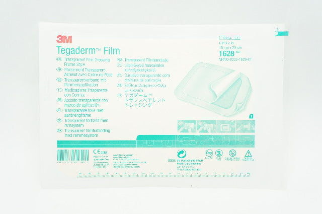3M 1628 Tegaderm Transparent Film Dressing, Frame Style, 6inch x 8inch (x)