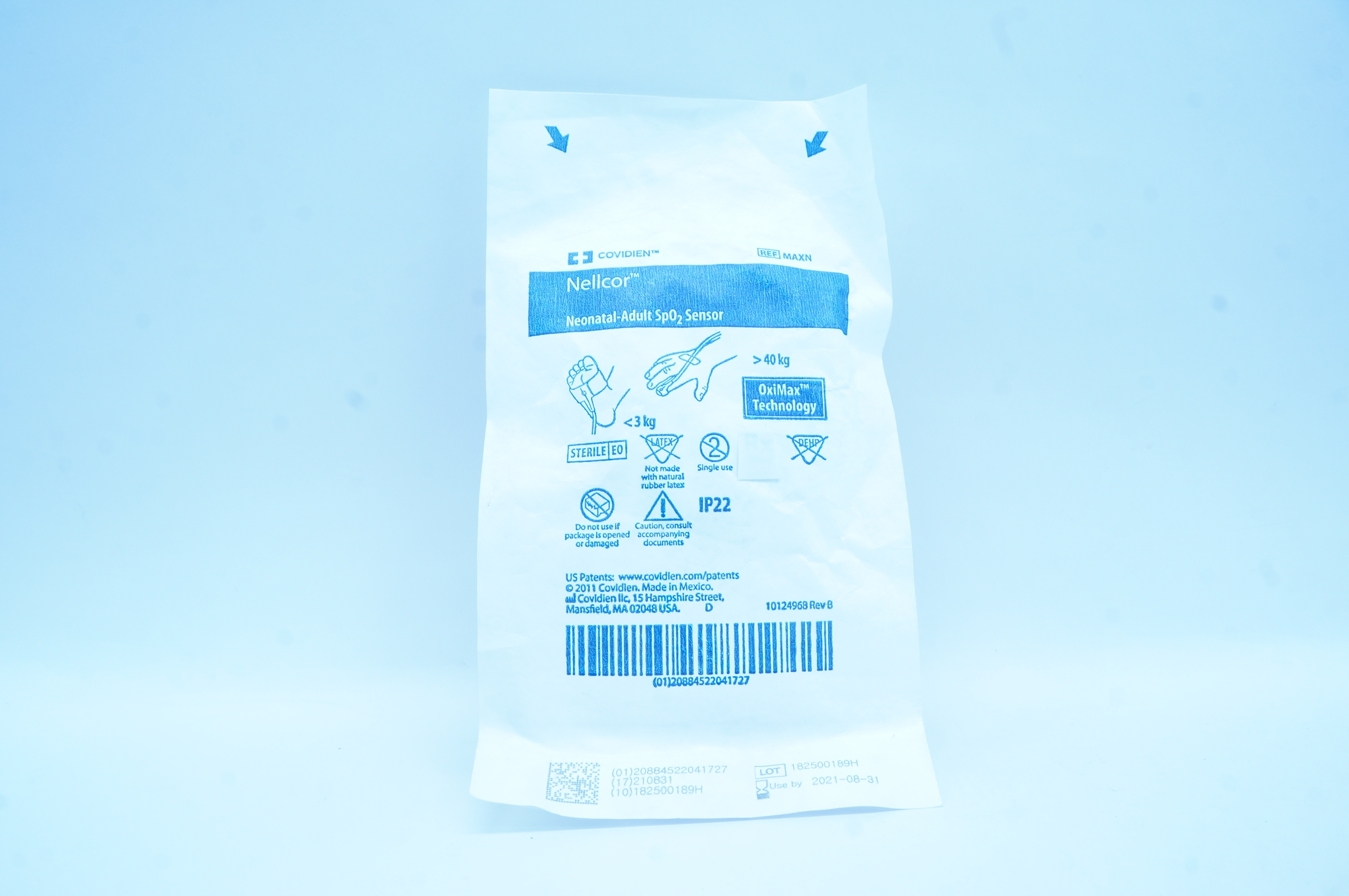 Covidien MAXN Nellcor Neonatal-Adult SpO₂ Sensor <3kg >40kg (x)