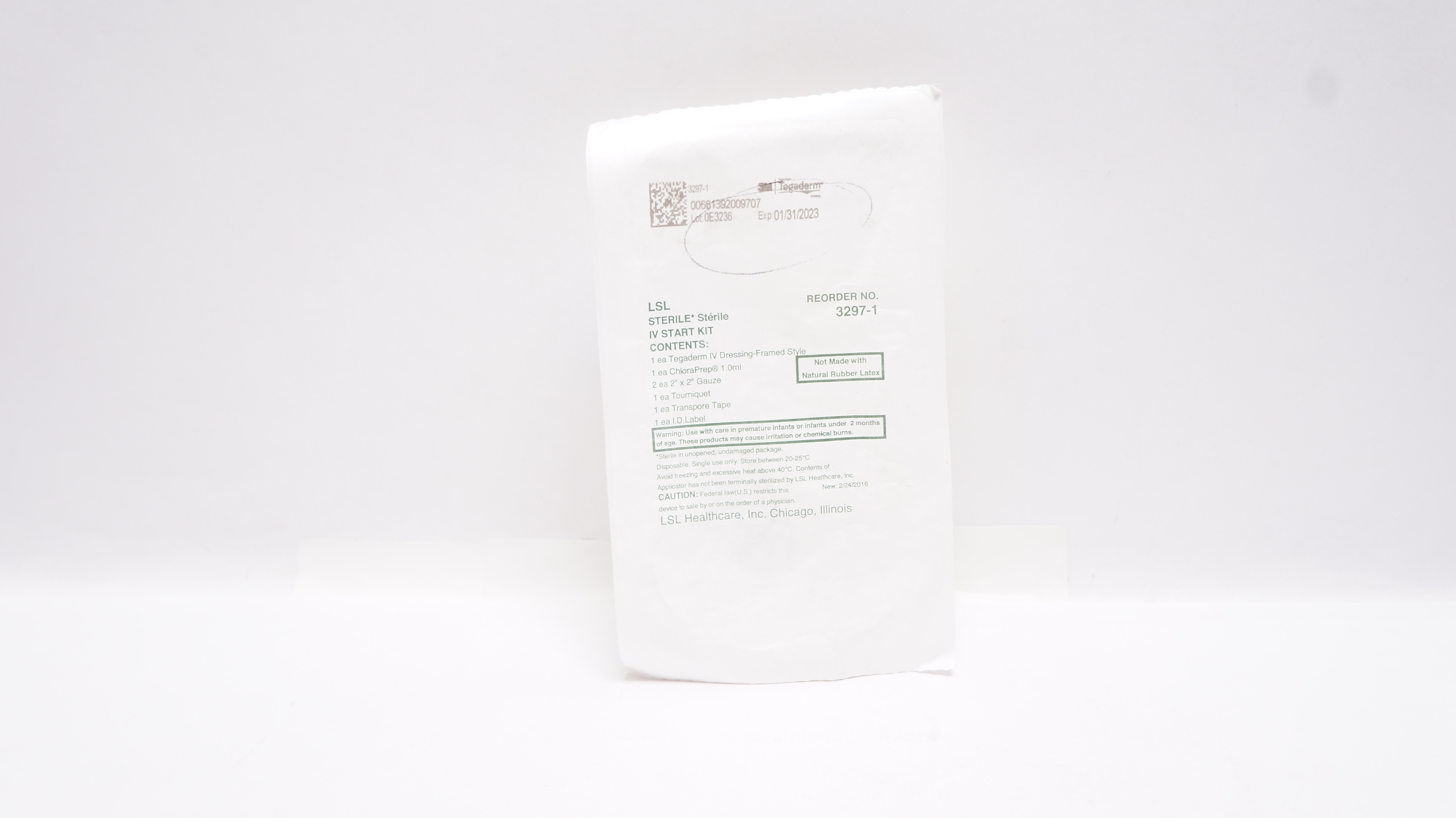 LSL Healthcare 3297-1 3M Tegaderm Sterile IV Start Kit (x)