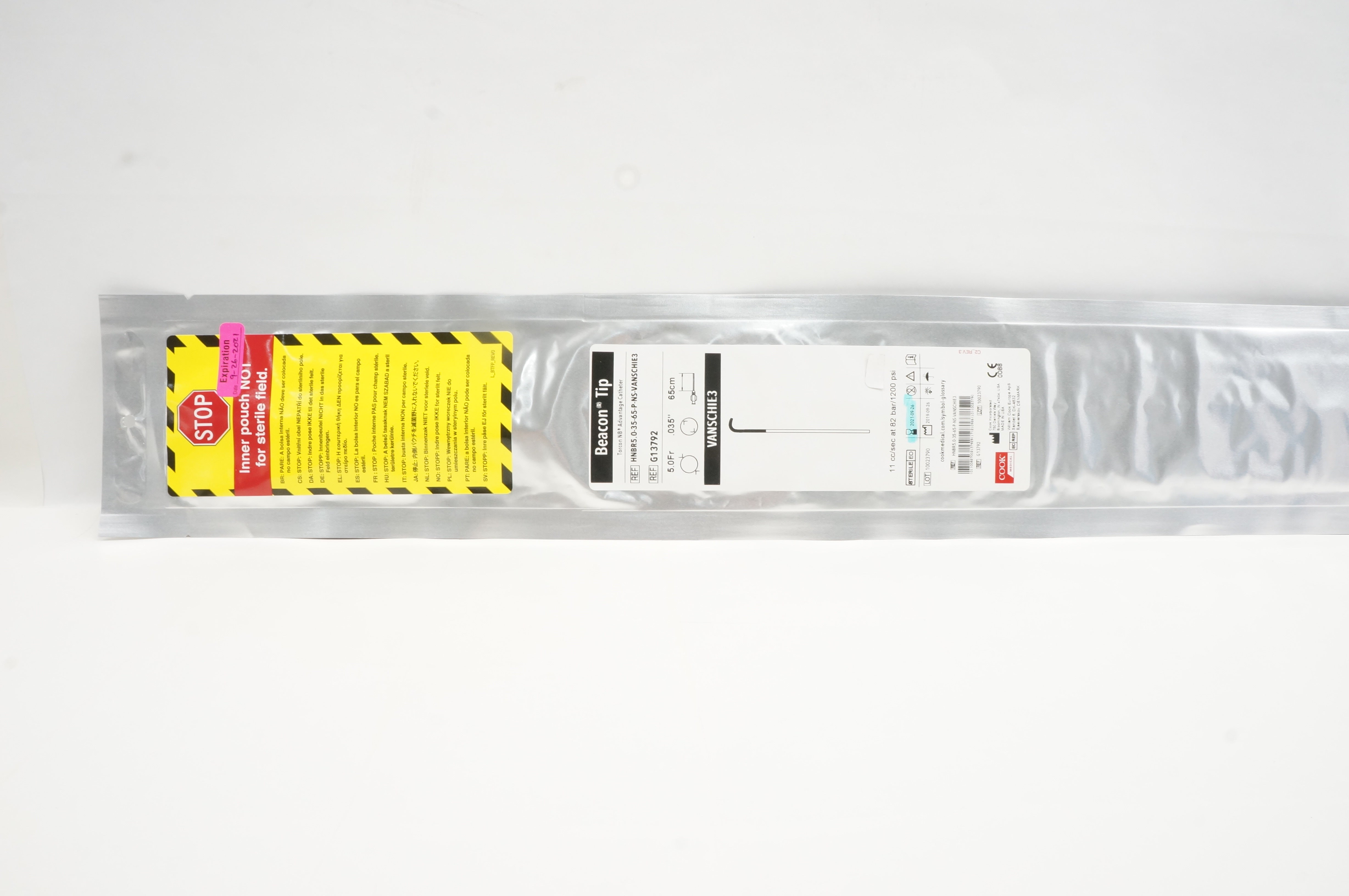 Cook Medical G13792 Beacon Tip Vanschie 3 5.0Fr .035inch 65cm (x)