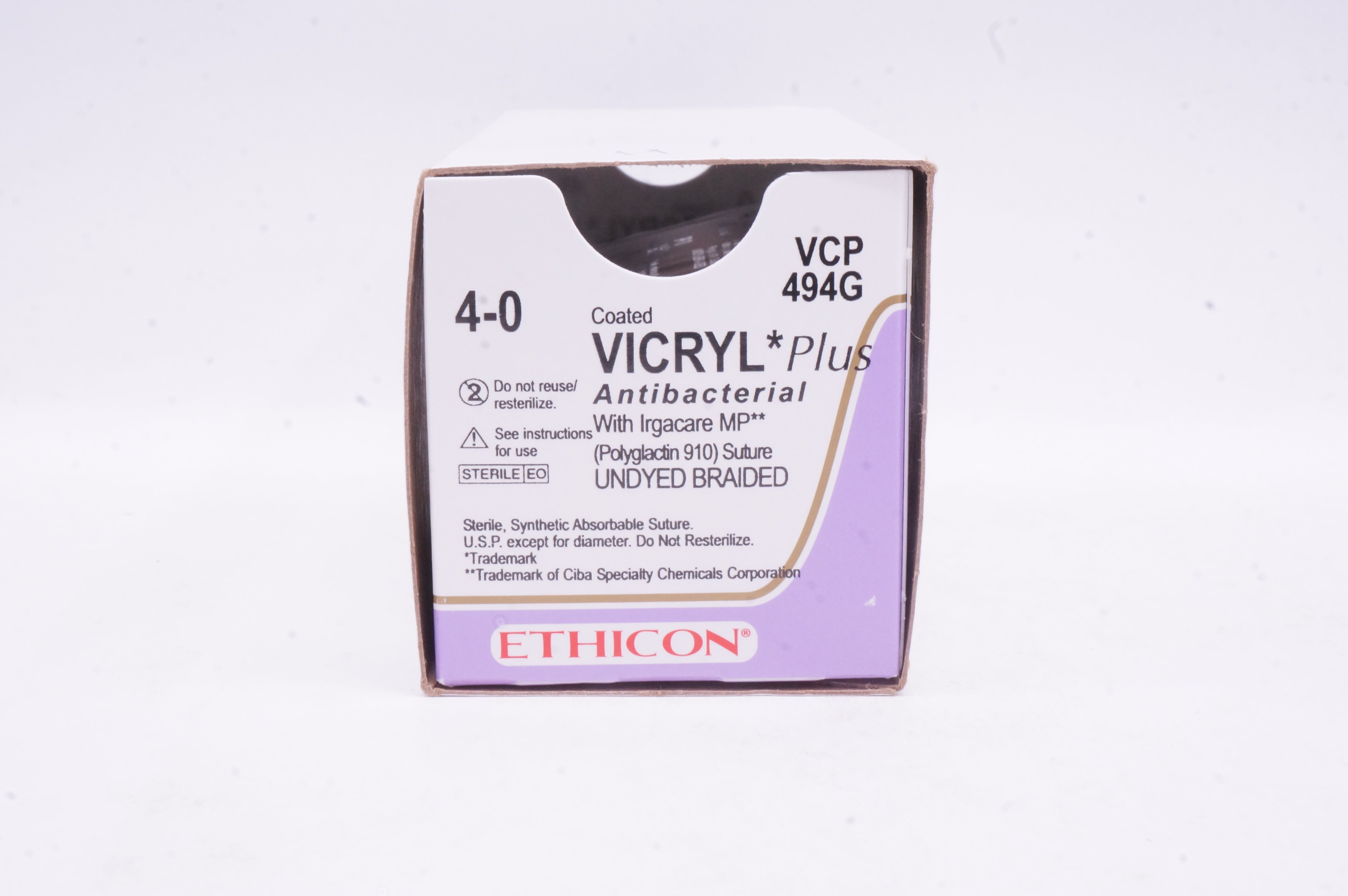 Ethicon VCP494G 4-0 VICRYL Plus P-3 13mm 3/8c, 18inch - Box of 11