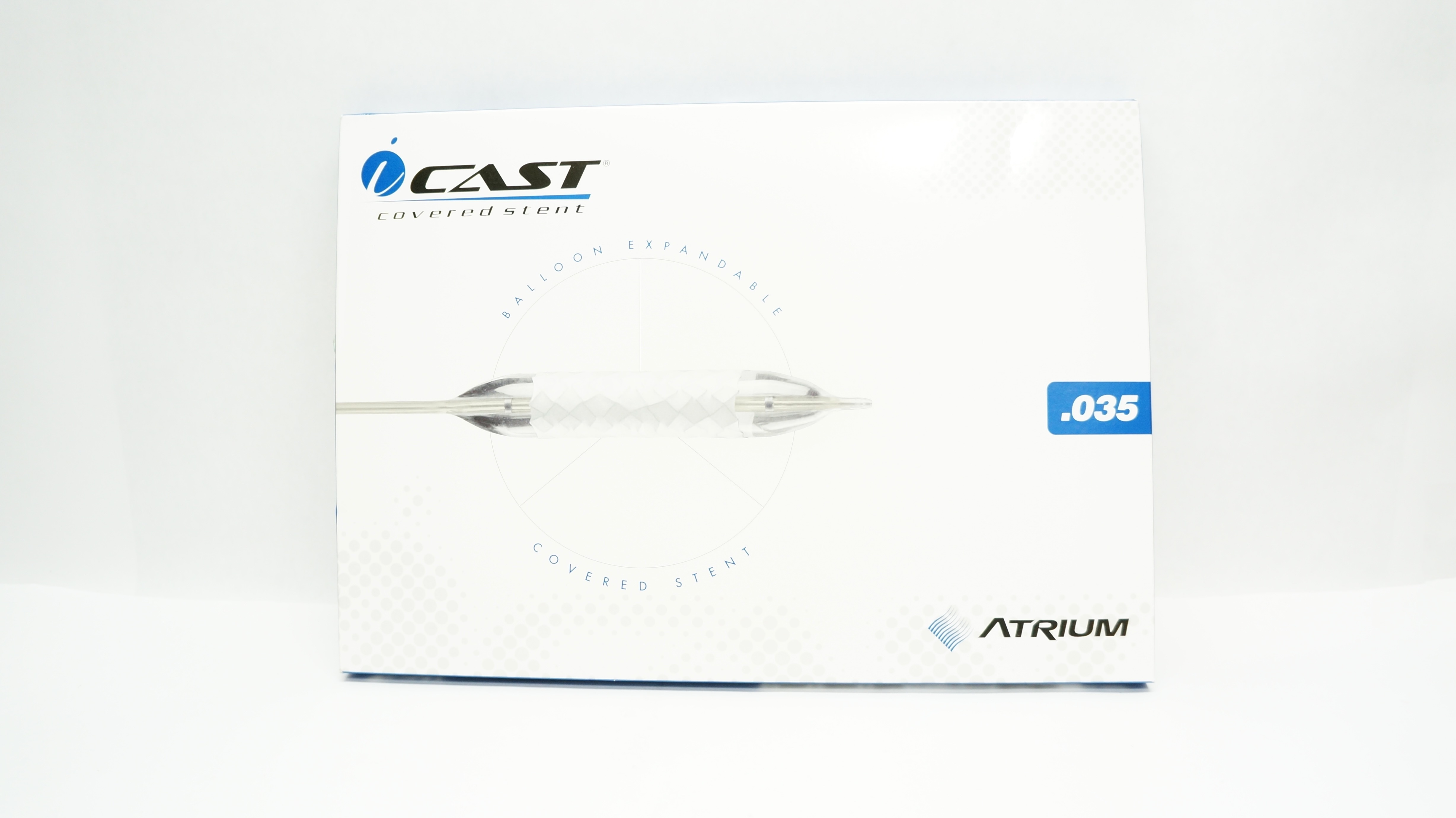 Atrium 85408 iCast Balloon Expandable PTFE Covered Stent, 9mm x 38mm x 80cm (x)
