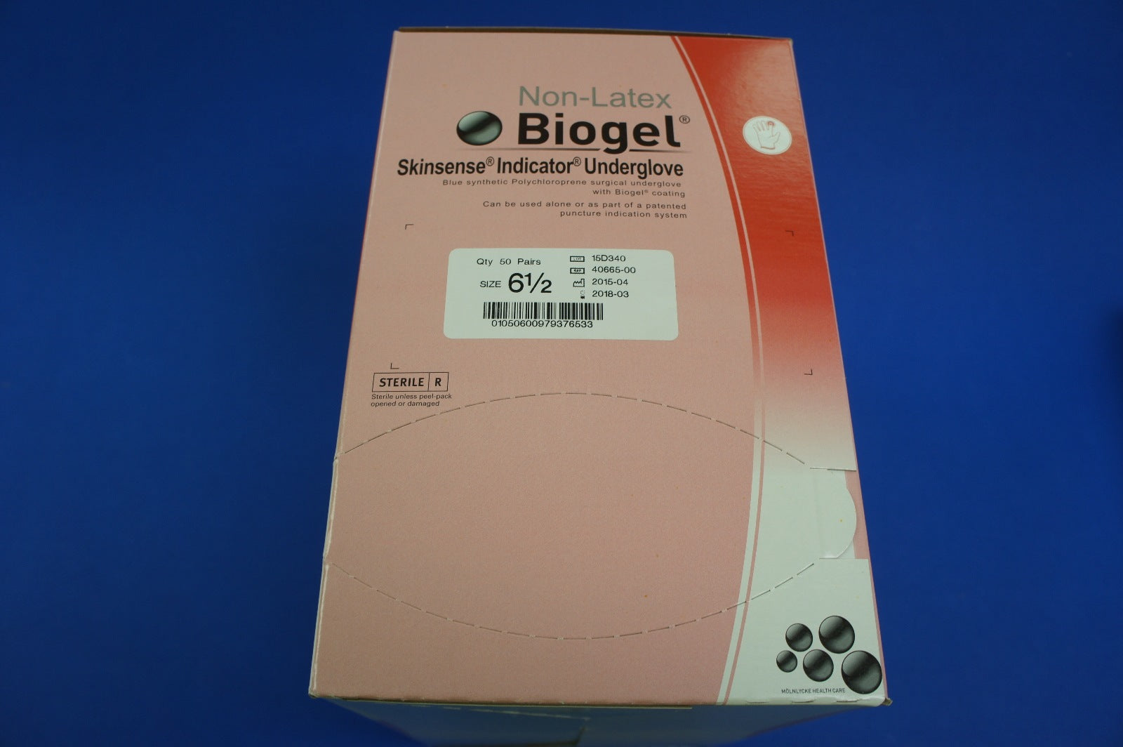 Biogel 40665-00 Skinsense NON-Latex Indicatoe UnderGlove 6 1/2 ~ Box of 200