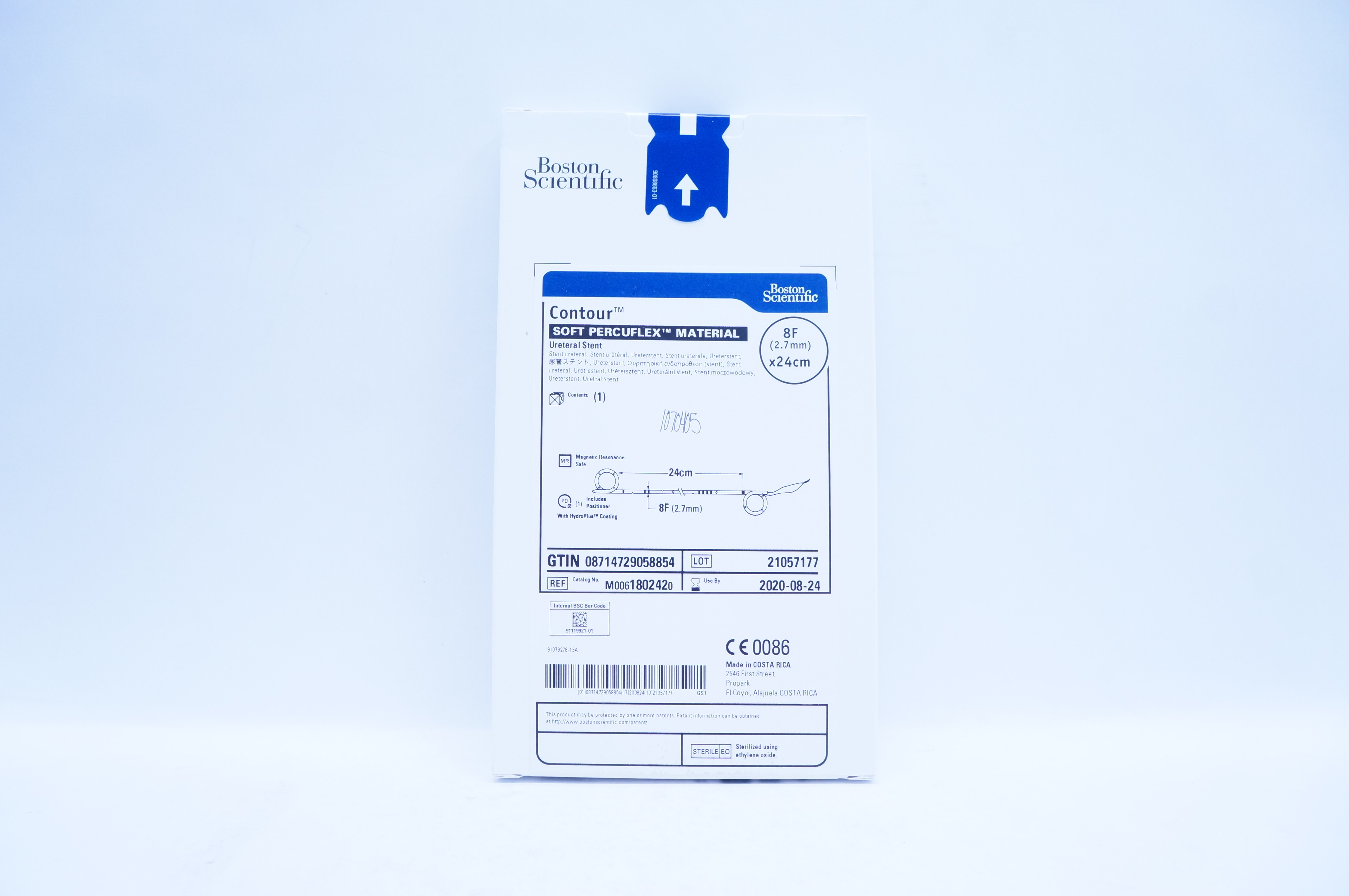 Boston Scientific M0061802420 Contour Ureteral Stnt 8 F x 24cm (x)