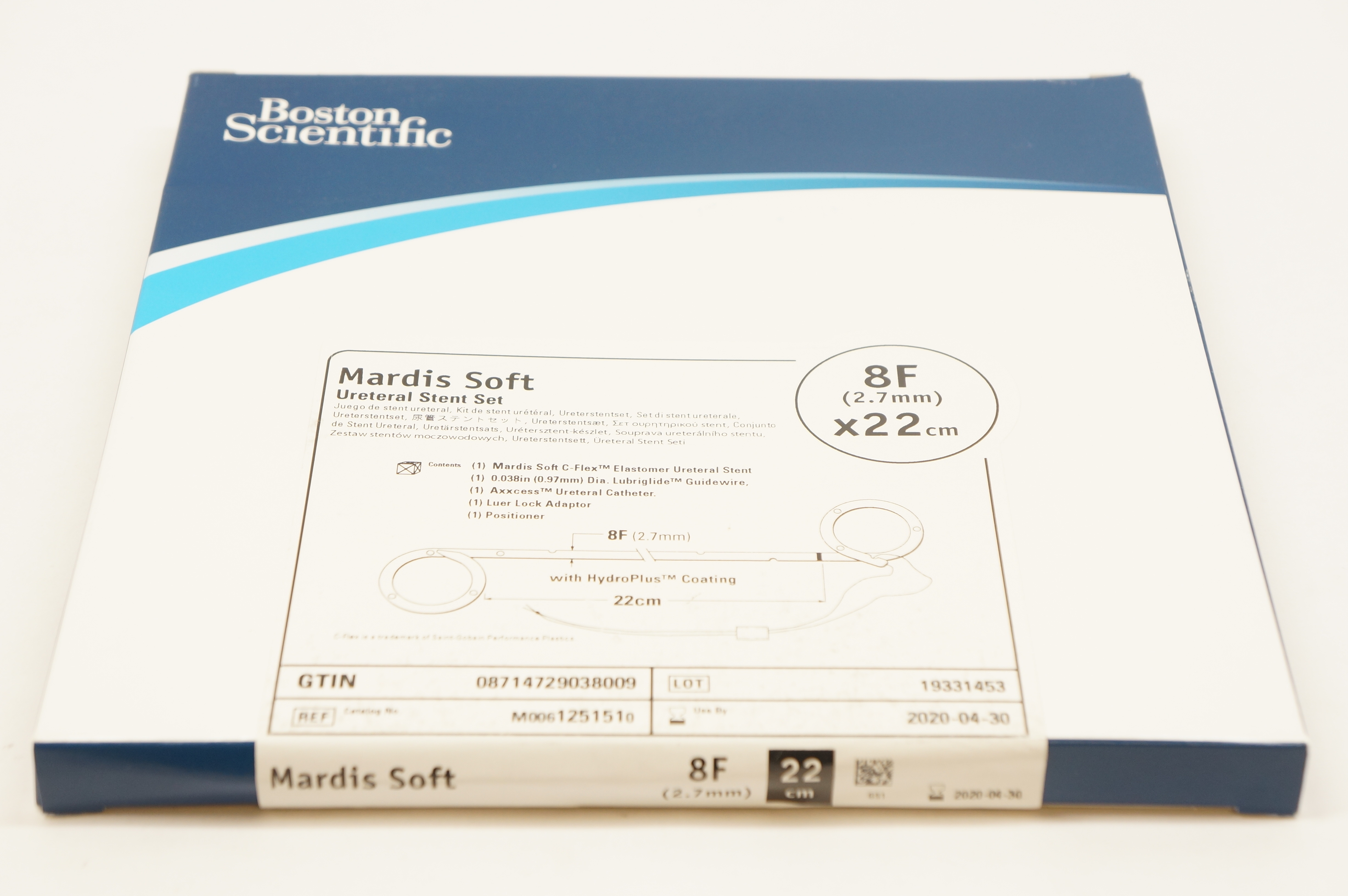 Boston Scientific 125151 Mardis Soft Ureteral Stnt Set 8F x 22cm (x)