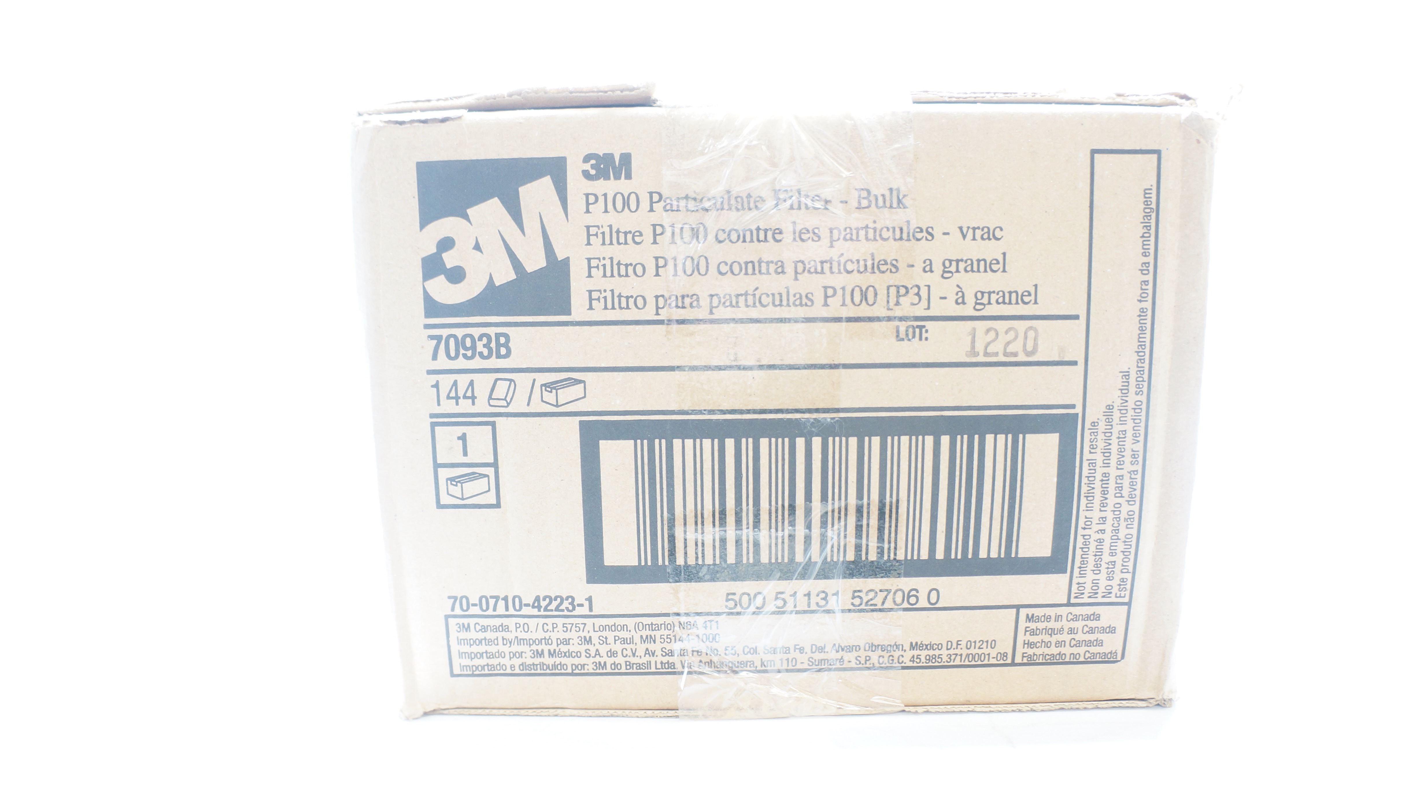 3M P100 Particulate Filter-Bulk - Case of 144