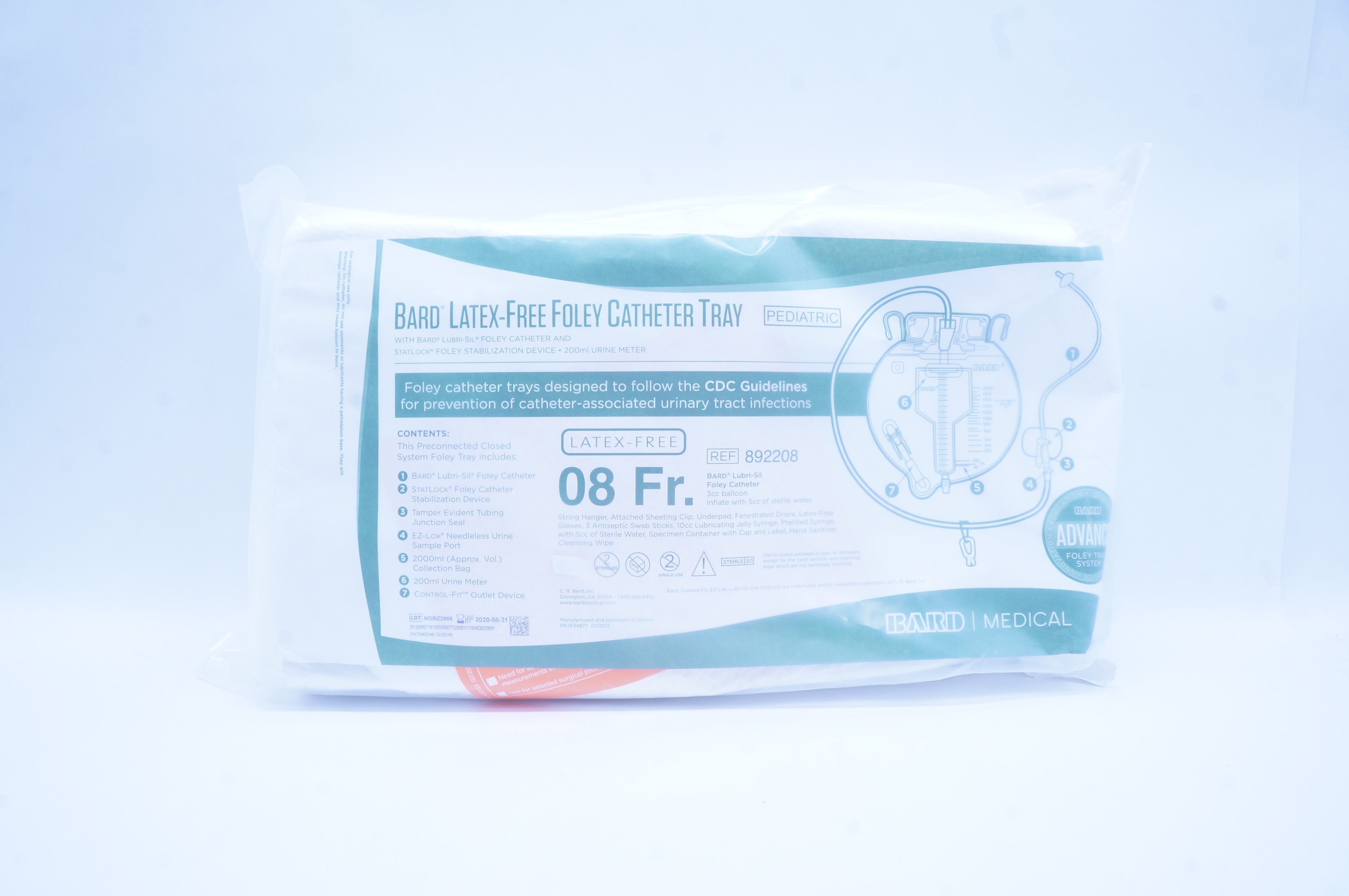 Bard 892208 Latex-Free Foley Cath. Tray 08 Fr (x)