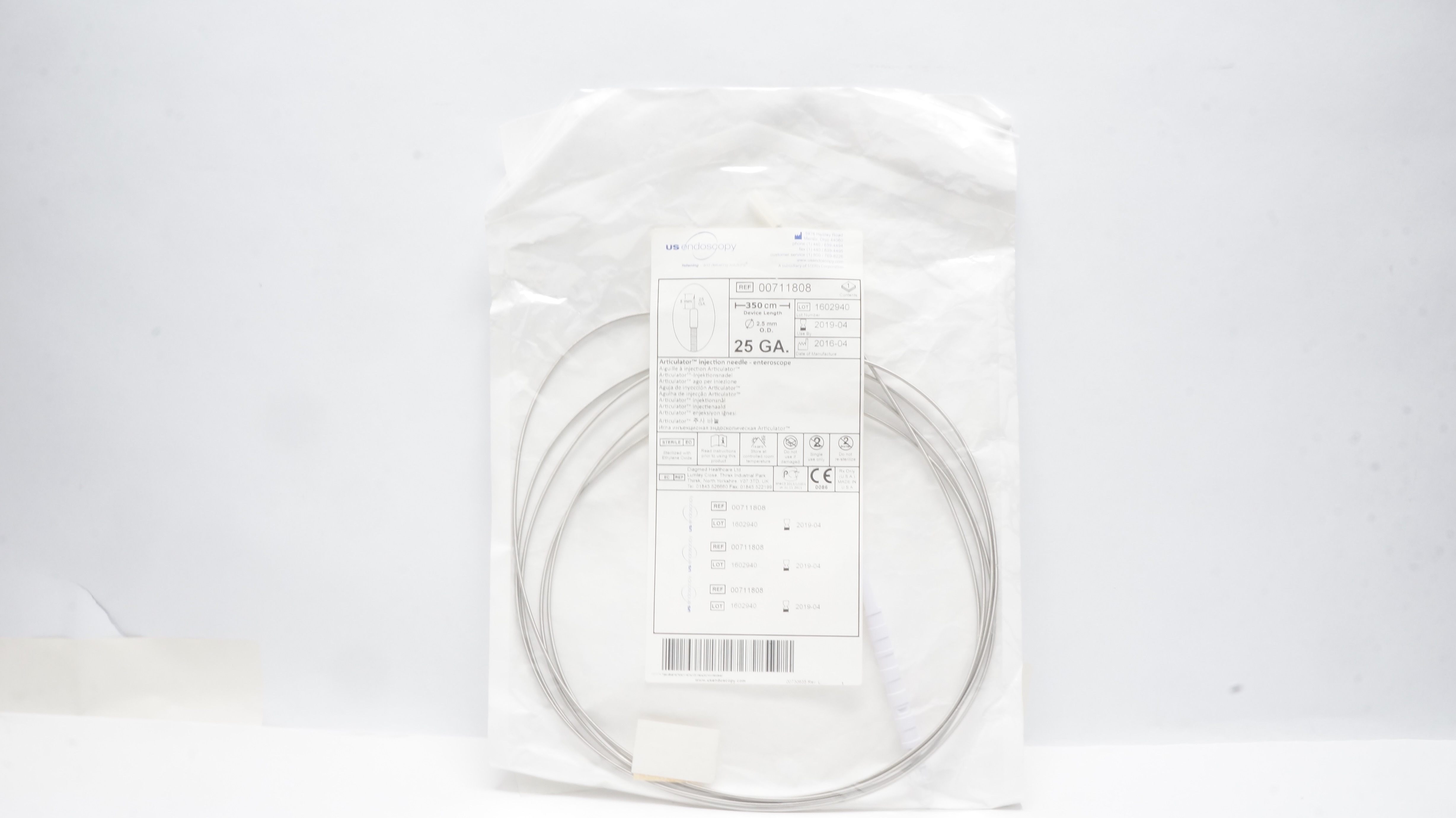 US ENDOSCOPY 00711808 Articulator Injection Ndle. Enteroscope 25G x 2.5mm (x)