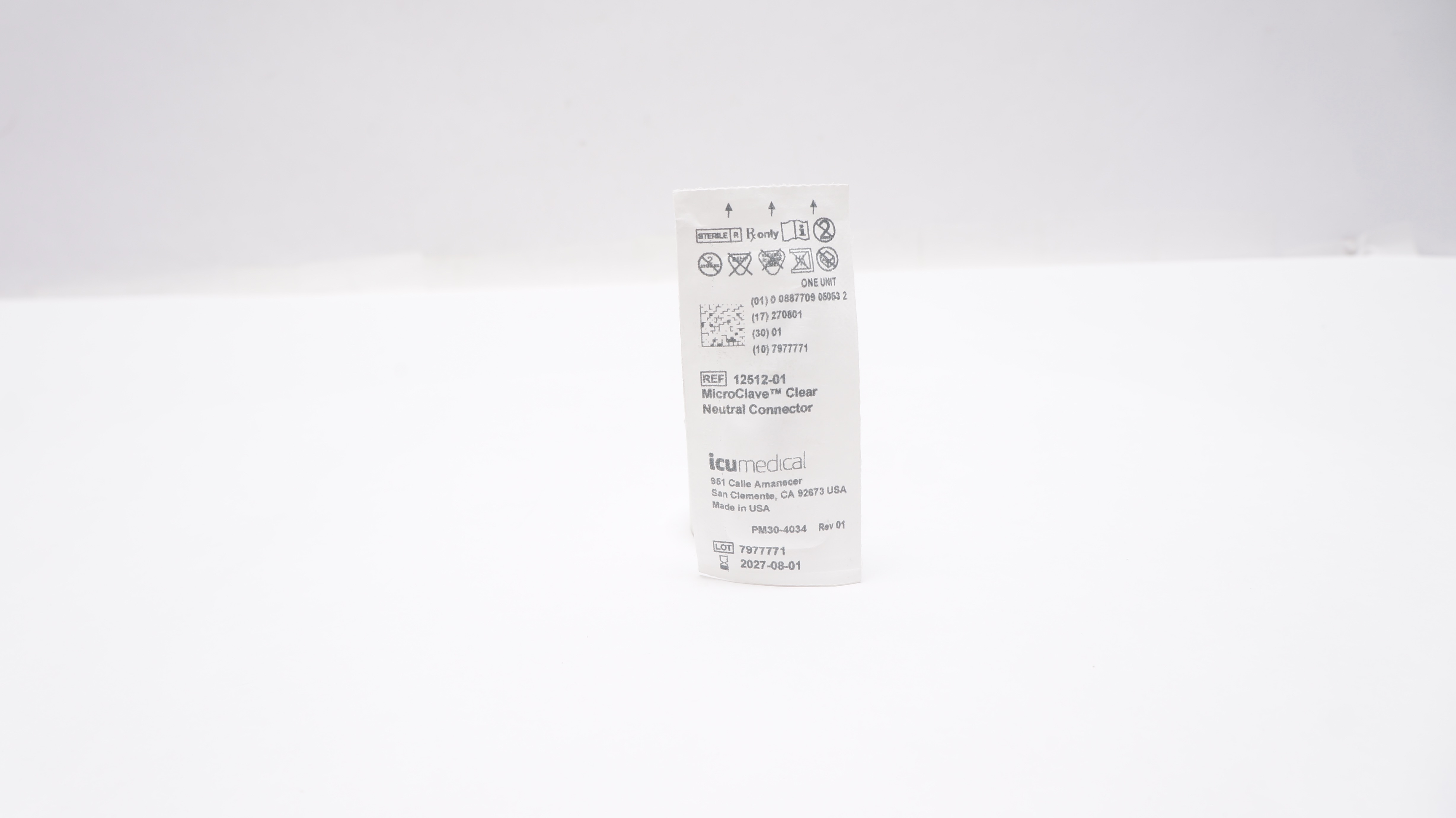 ICU Medical 12512-01 MicroClave Clear Neutral Connector