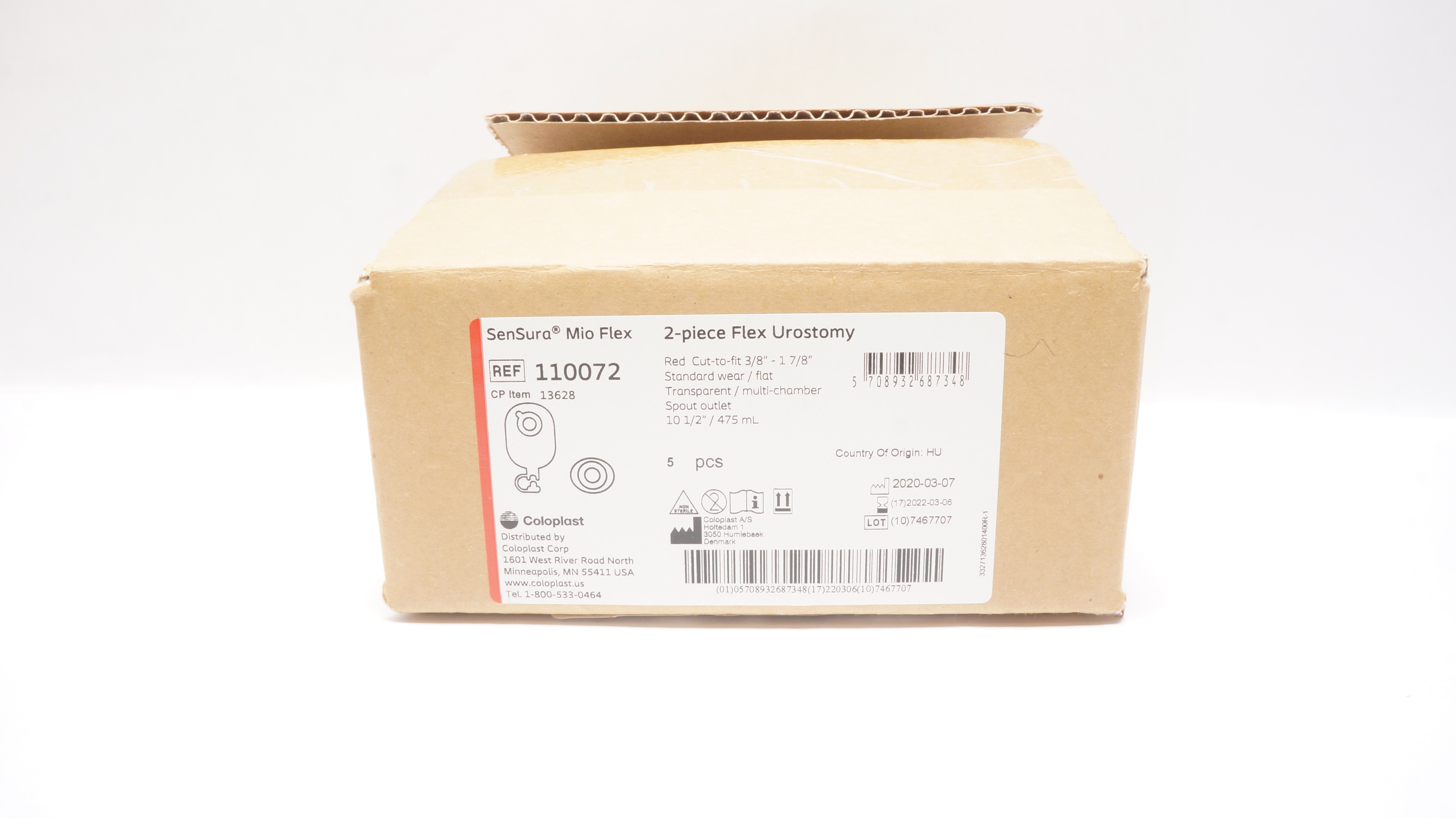 Coloplast 110072 SenSura Mio Flex 2-Piece Flex Urostomy (x) - Box of 3