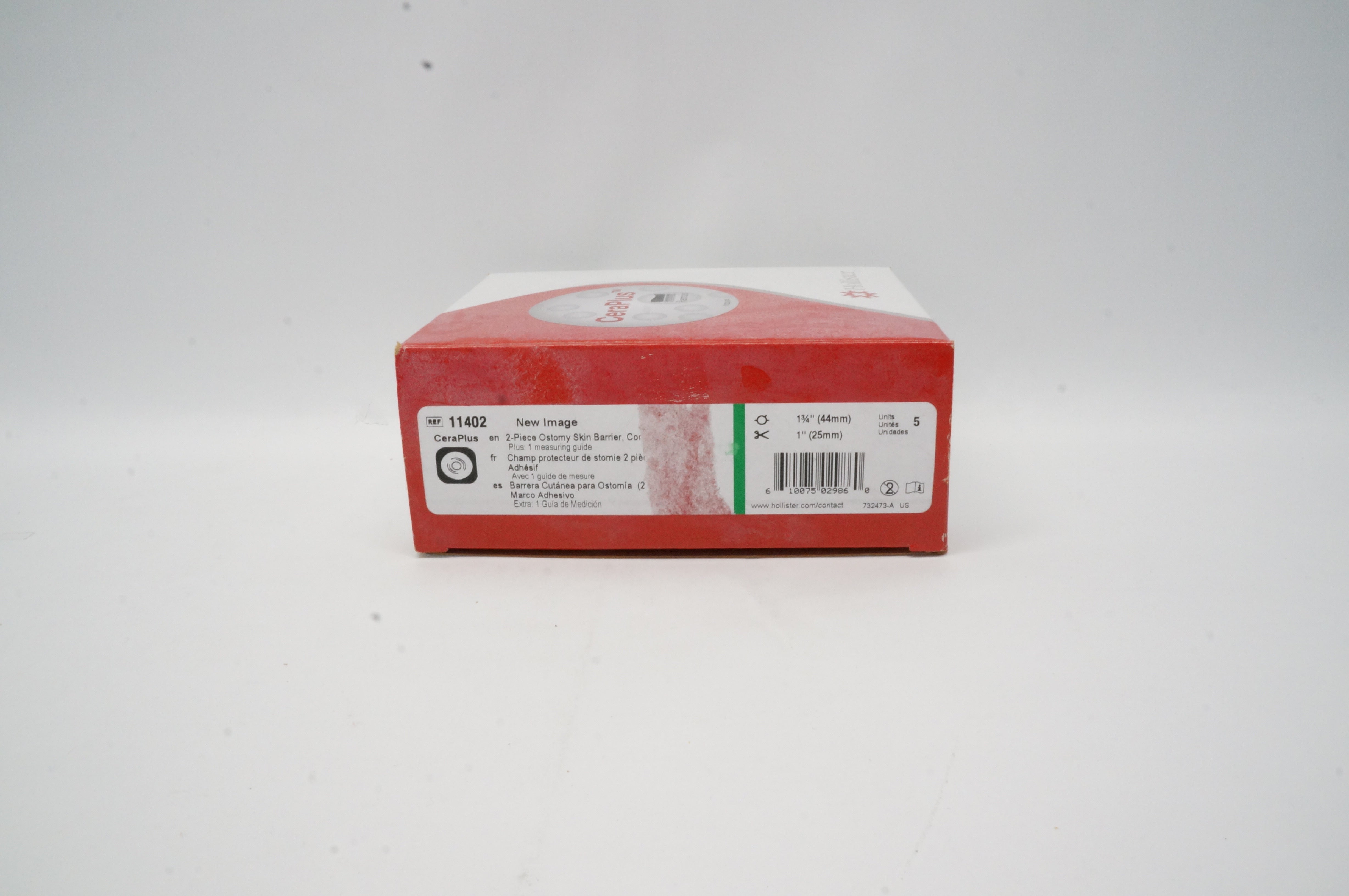 Hollister 11402 New Image, CeraPlus 2-Piece Ostomy Skin Barrier - Box of 5