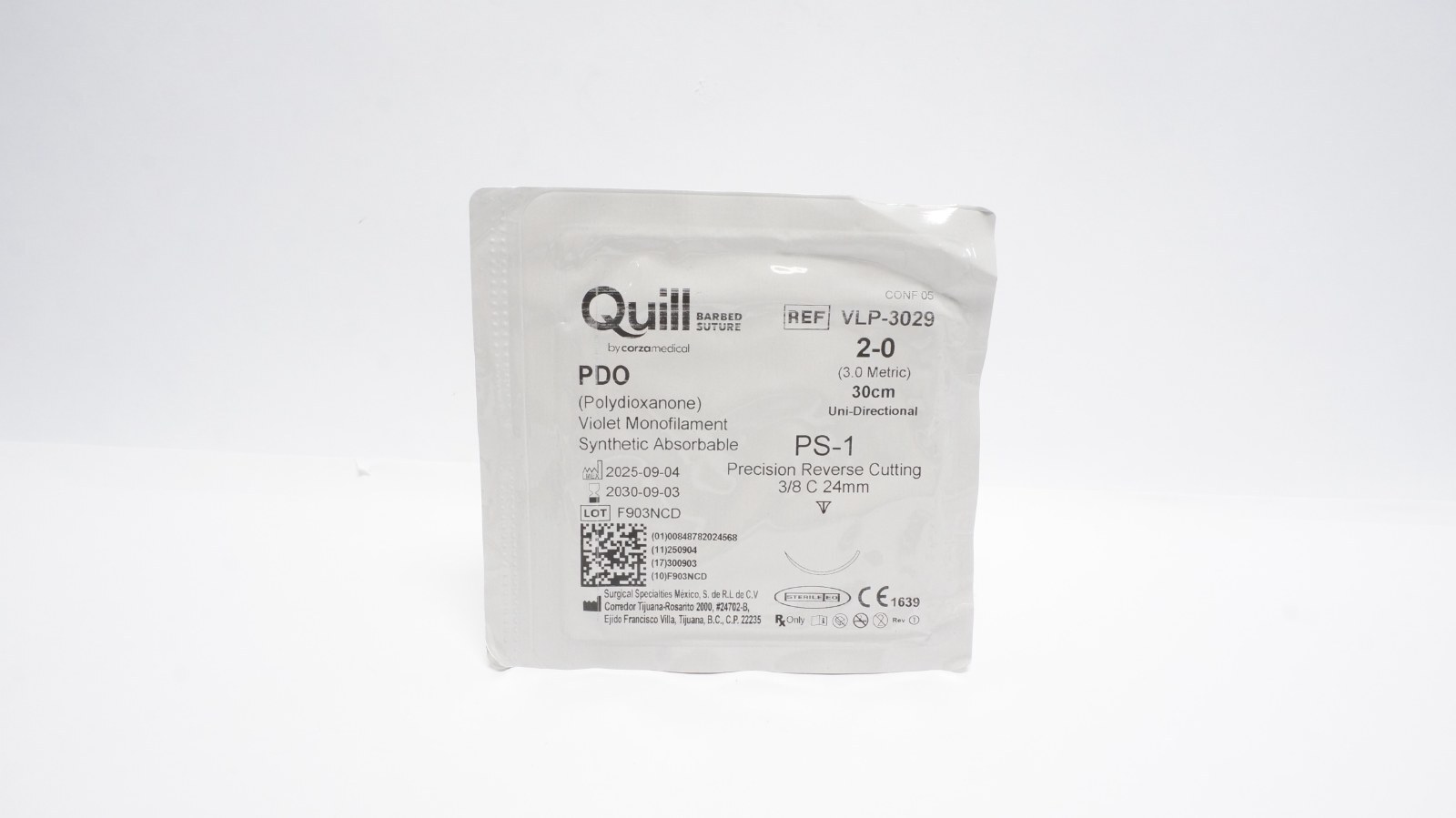 Corza Medical Quill VLP-3029 Suture 2-0 30cm Violet PS-1