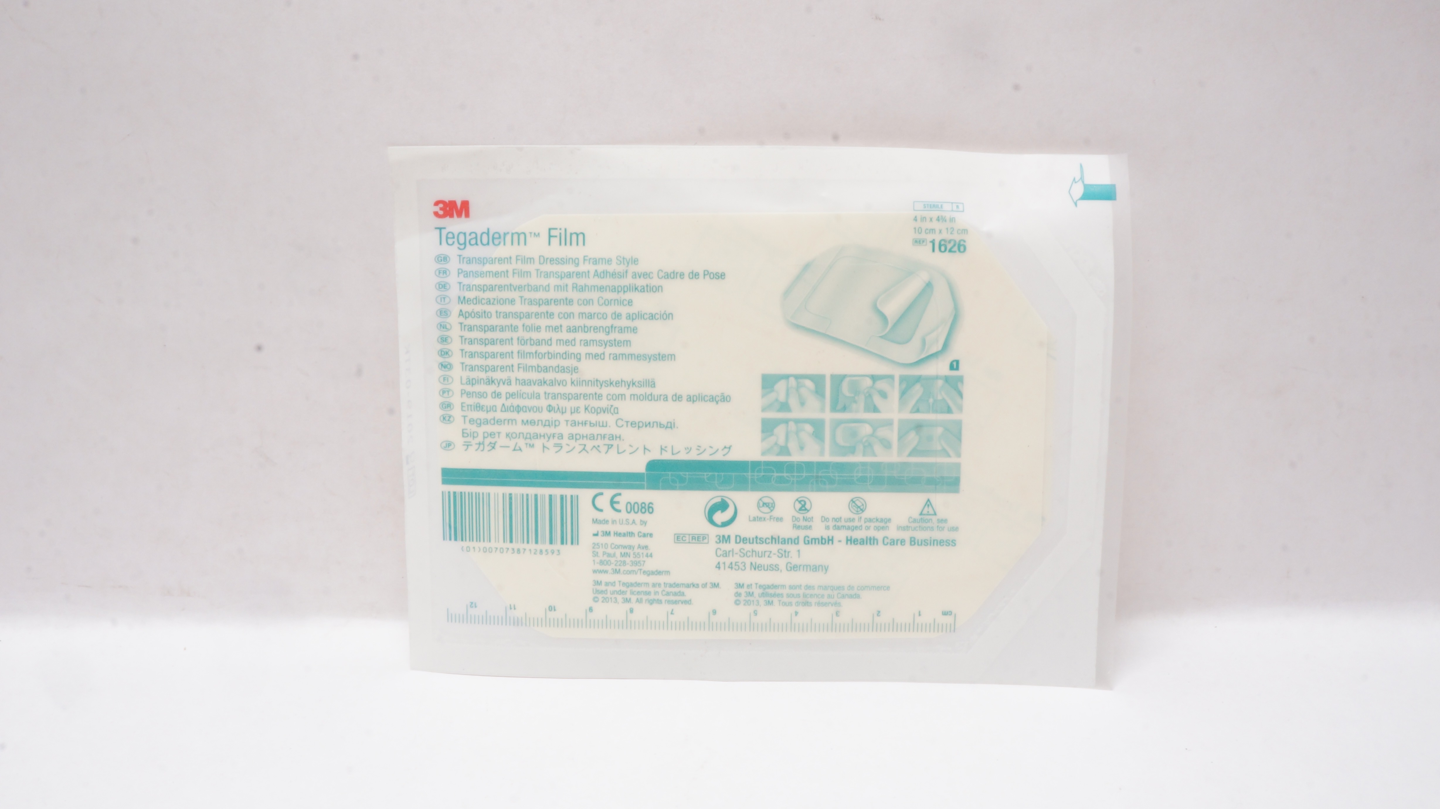 3M 1626 Tegaderm Transparent Film Dressing Frame Style 4inch x 4-3/4inch (x)