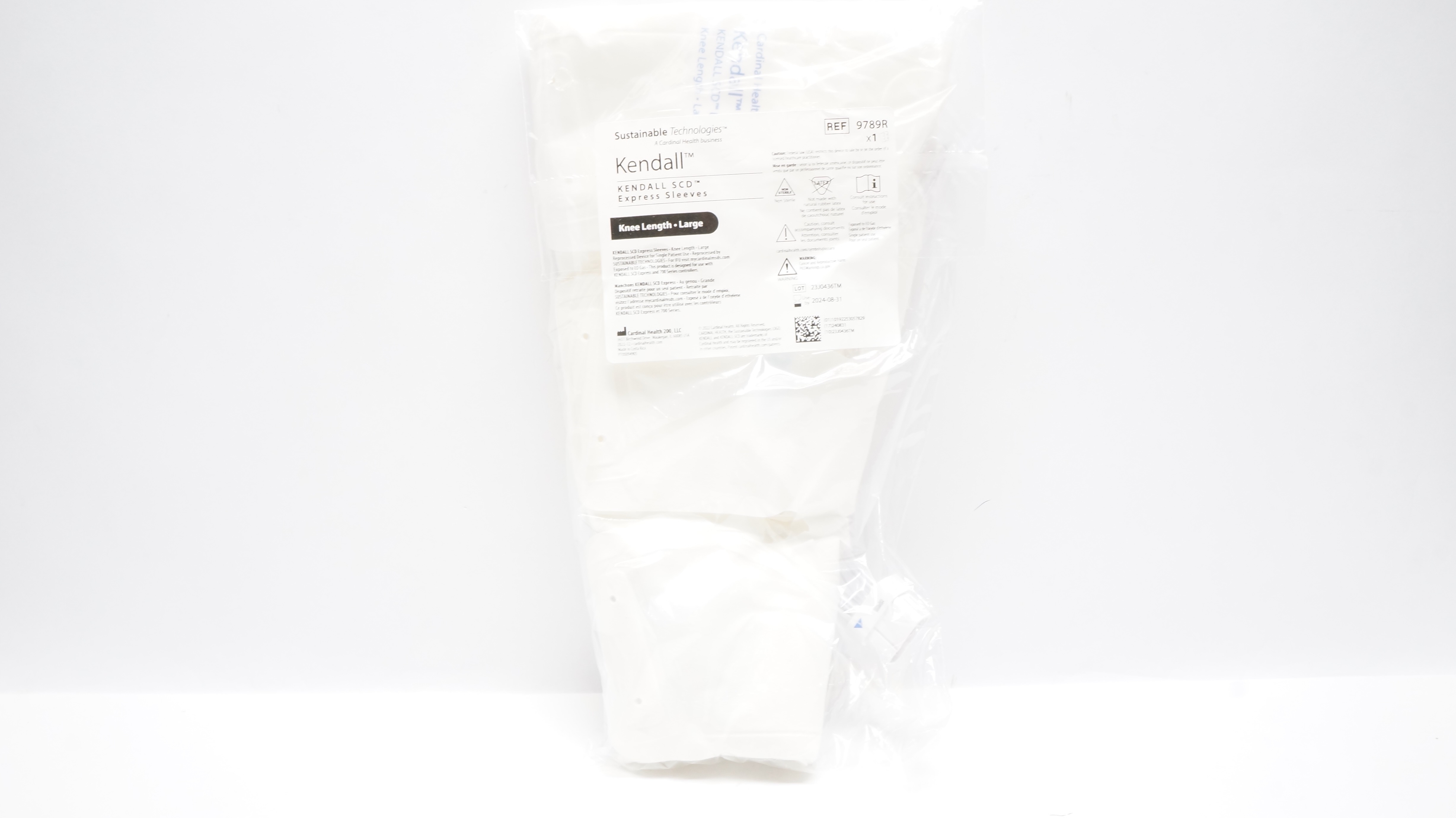 Cardinal Health 9789R Kendall SCD Express Sleeves, Knee Lenghth, Large (x)