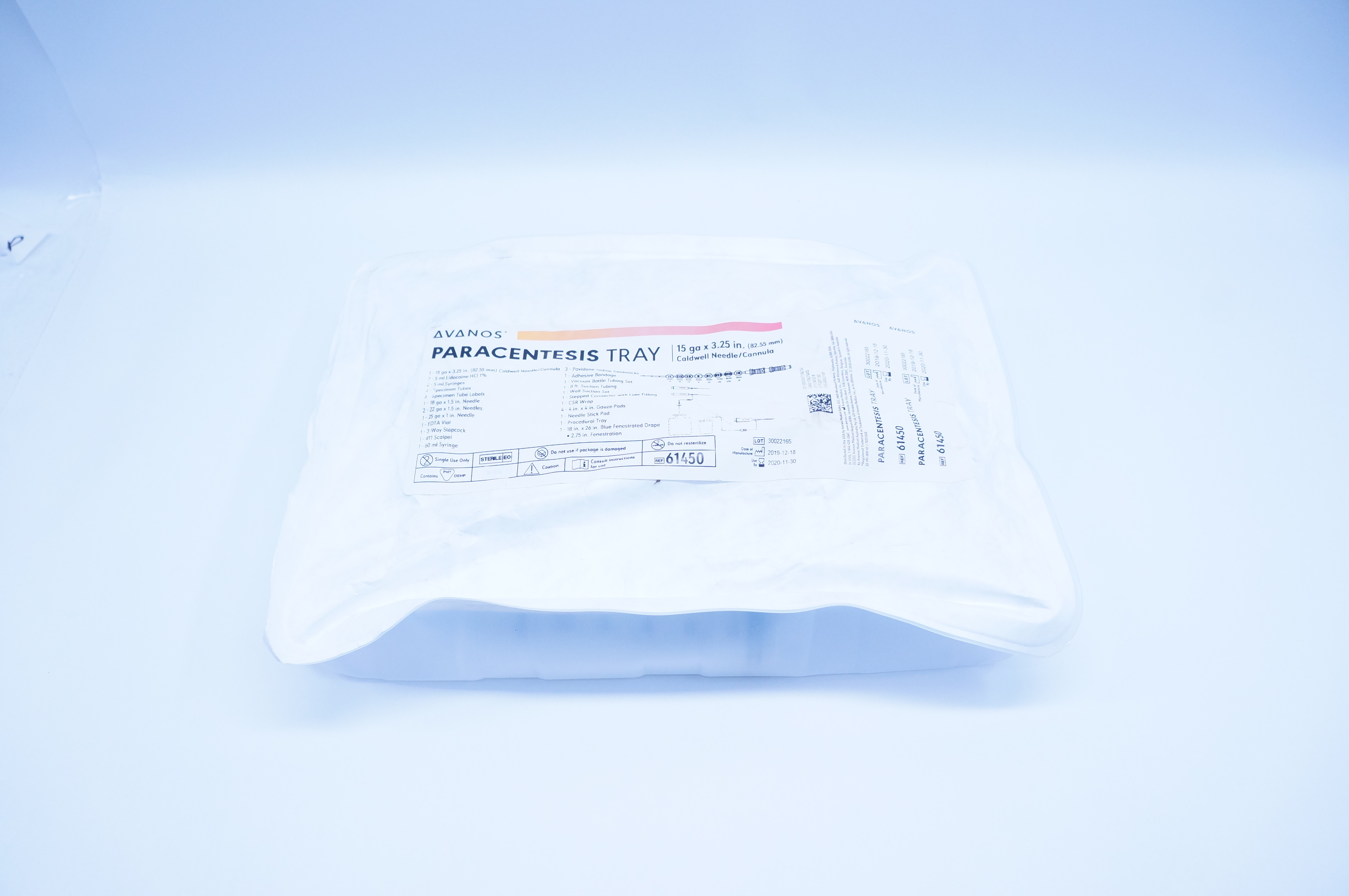 Avanos 61450 Paracentesis Tray Caldwell Ndle/Cannula 15ga x 3.25inch (x)