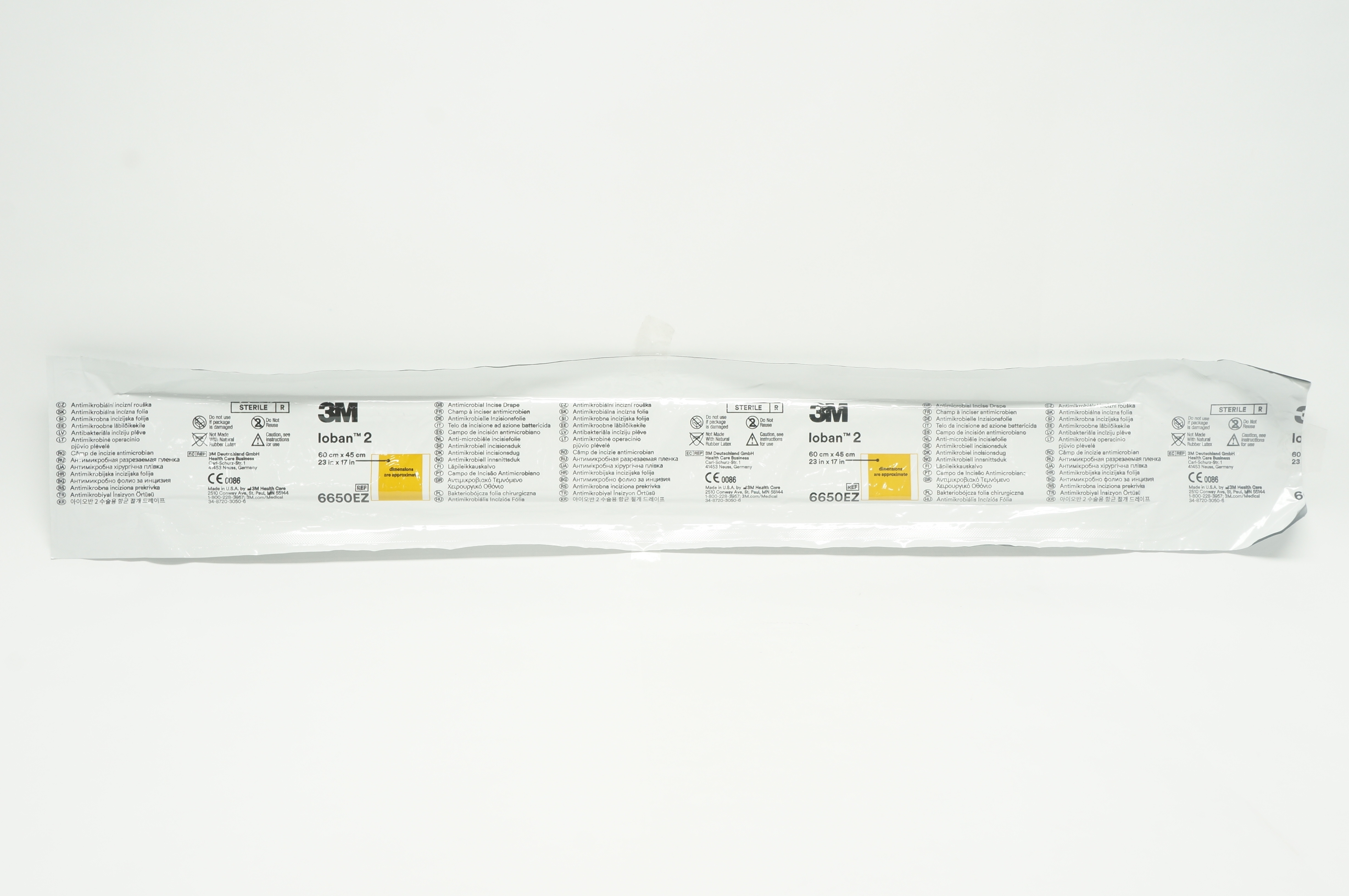3M 6650EZ Loban 2 Antimicrobial Incise Drape 23inch x 17inch