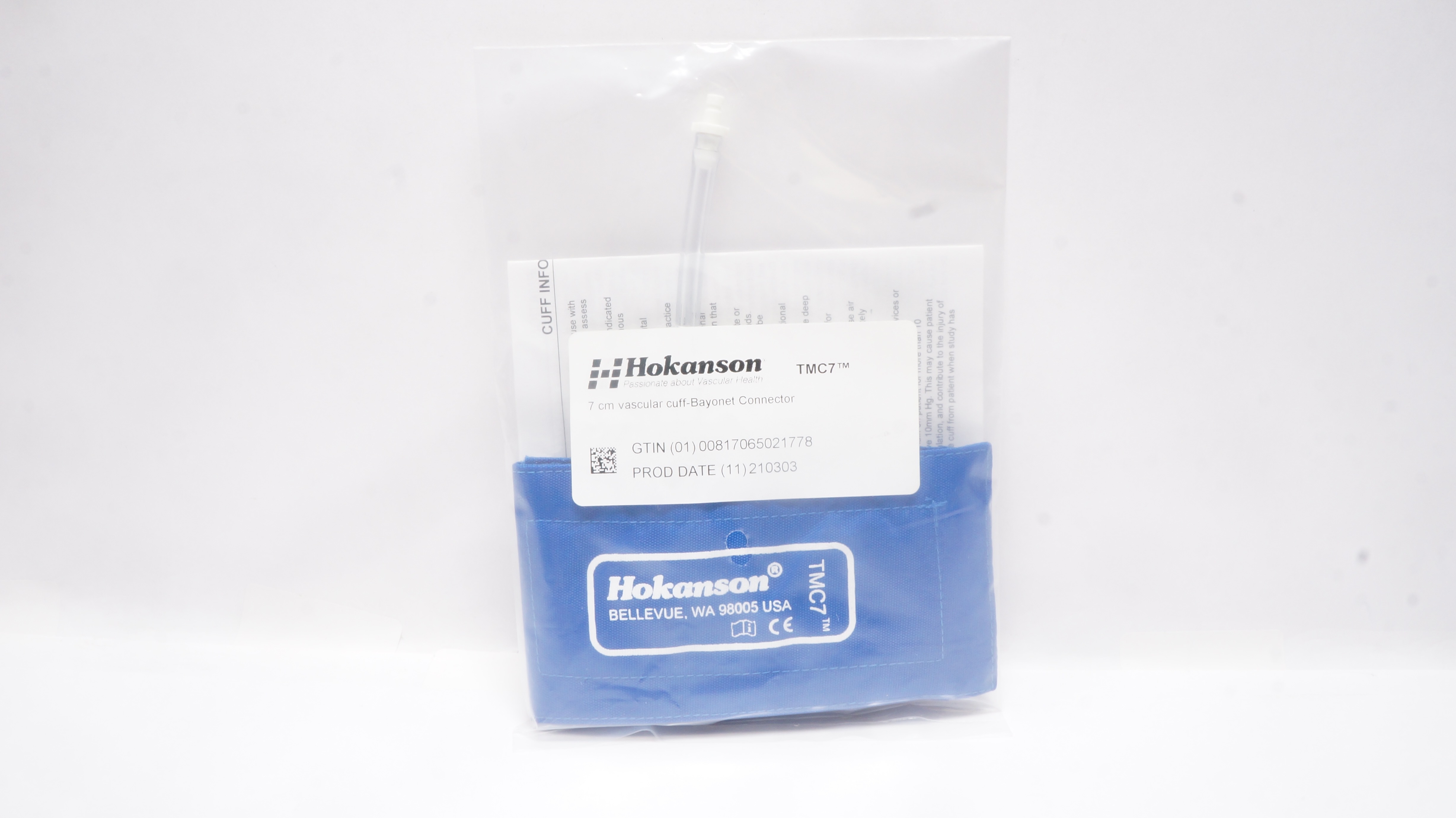 Hokanson TMC7 7cm Vascular Cuff-Bayonet Connector