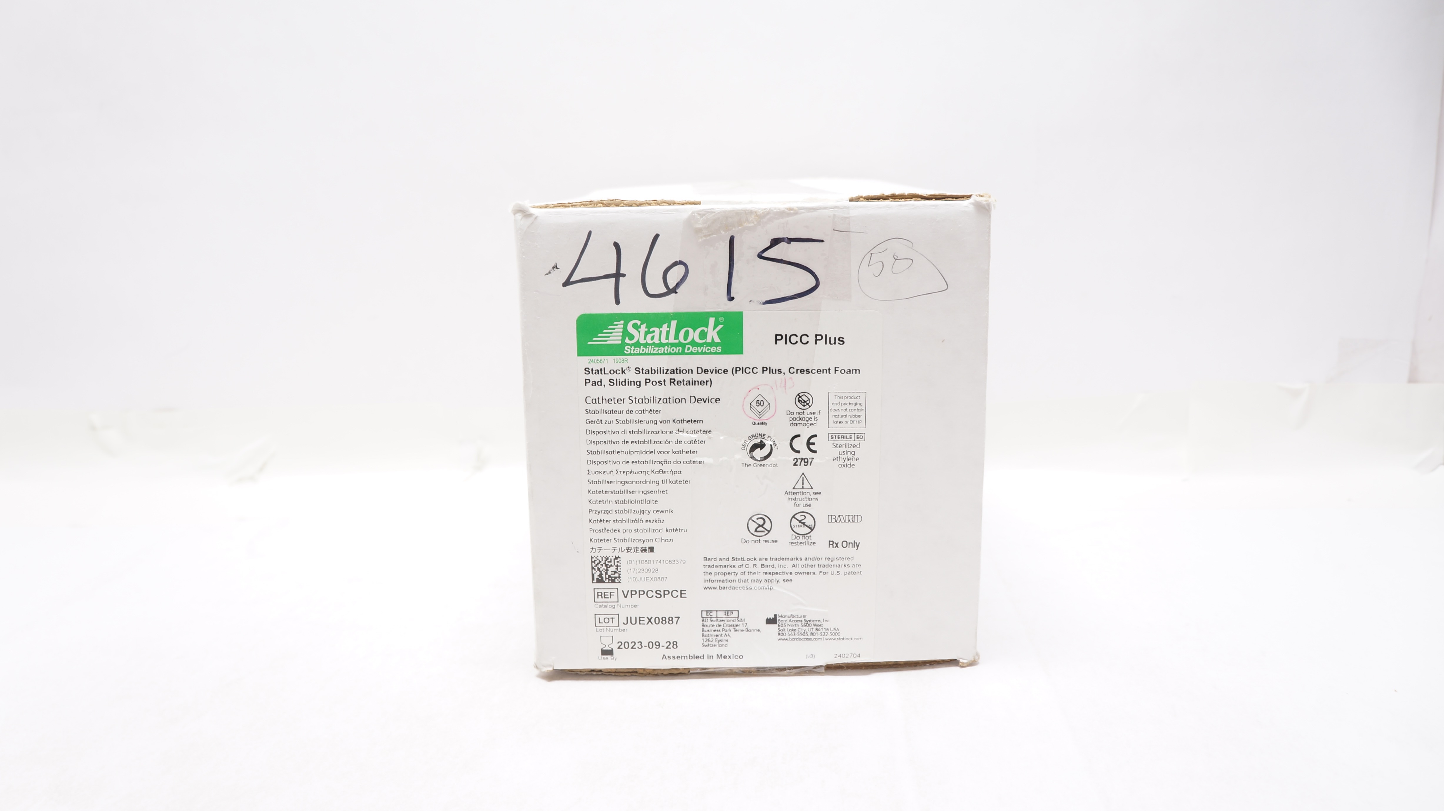 Bard VPPCSPCE StatLock PICC Plus Cath. Stabilization Device (x) - Box of 50