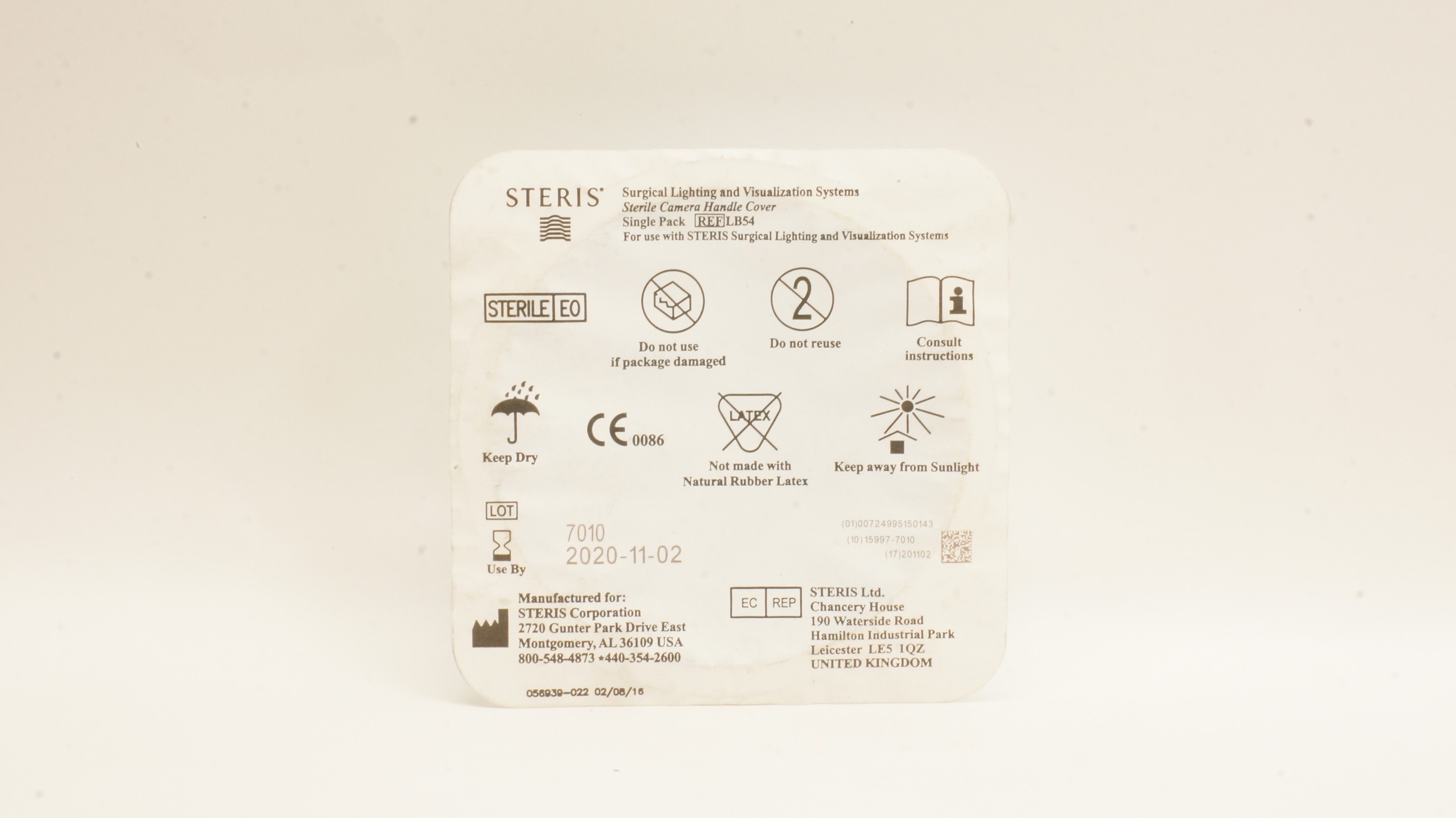 Steris LB54 Surgical Lighting and Visualization Systems Camera Handle Cover (x)