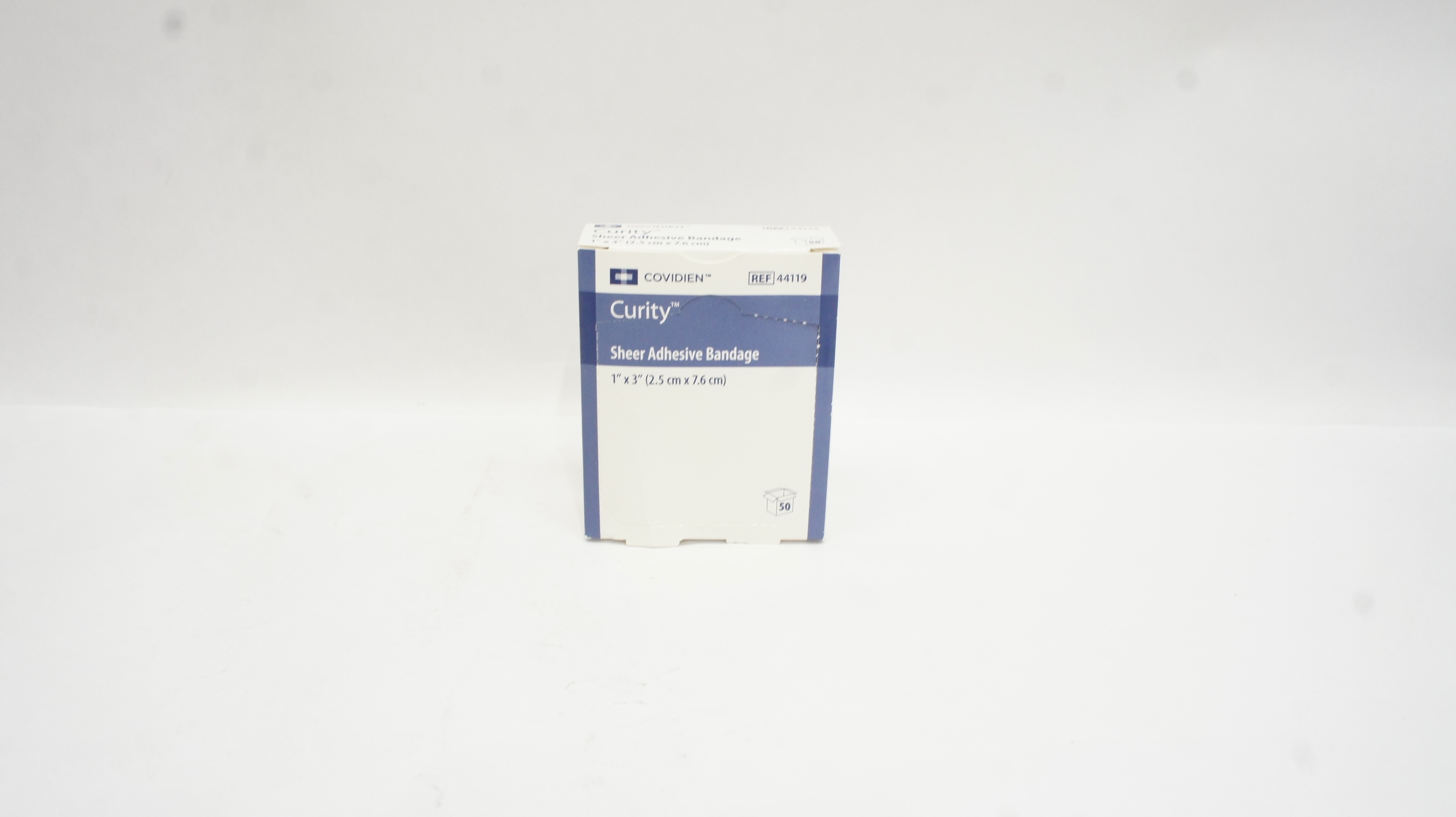 Covidien 44119 Curity Sheer Adhesive Bandage 1 inch x 3 inch - Box of 50