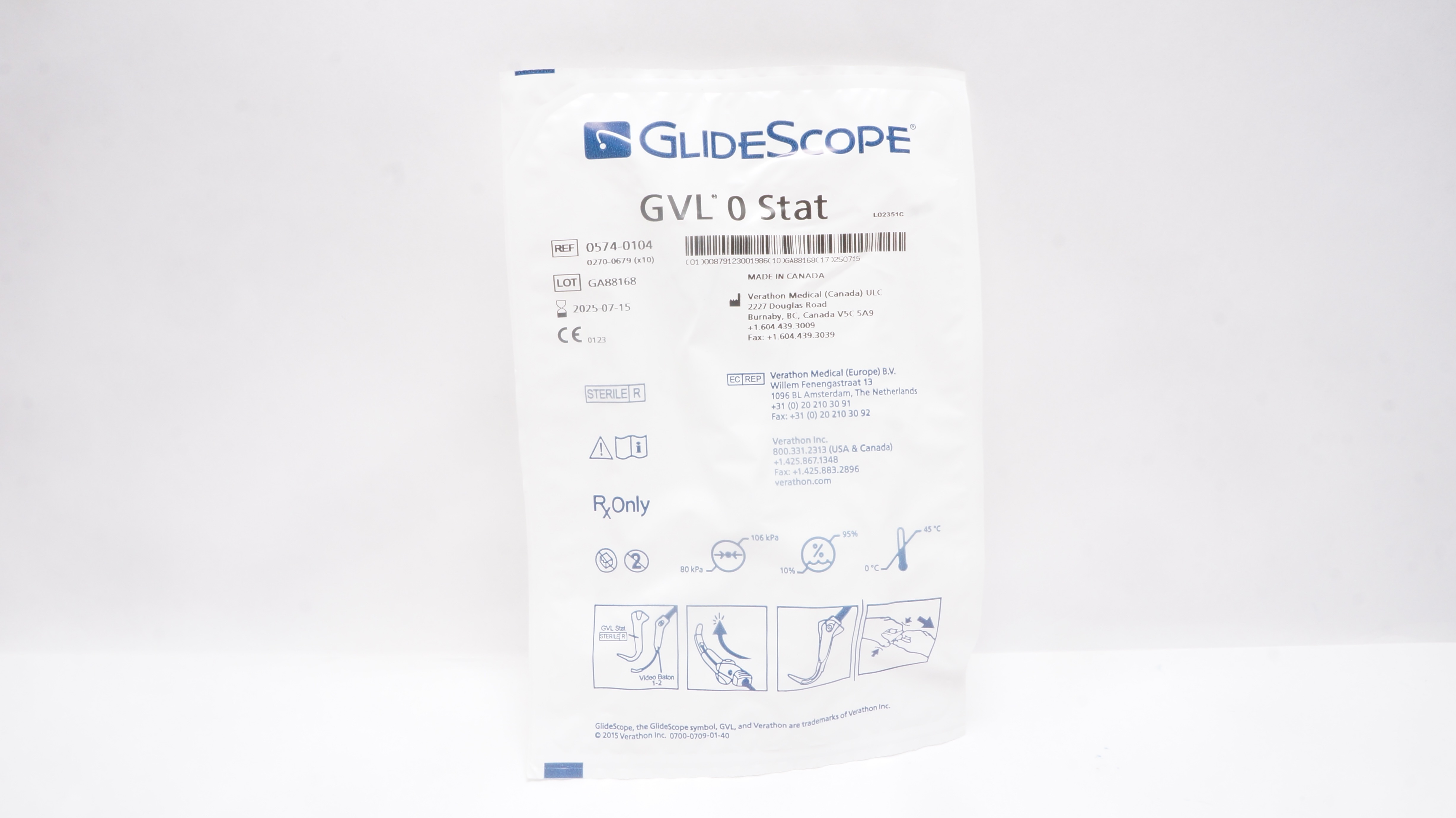 GlideScope 0574-0104 GVL 0 Stat