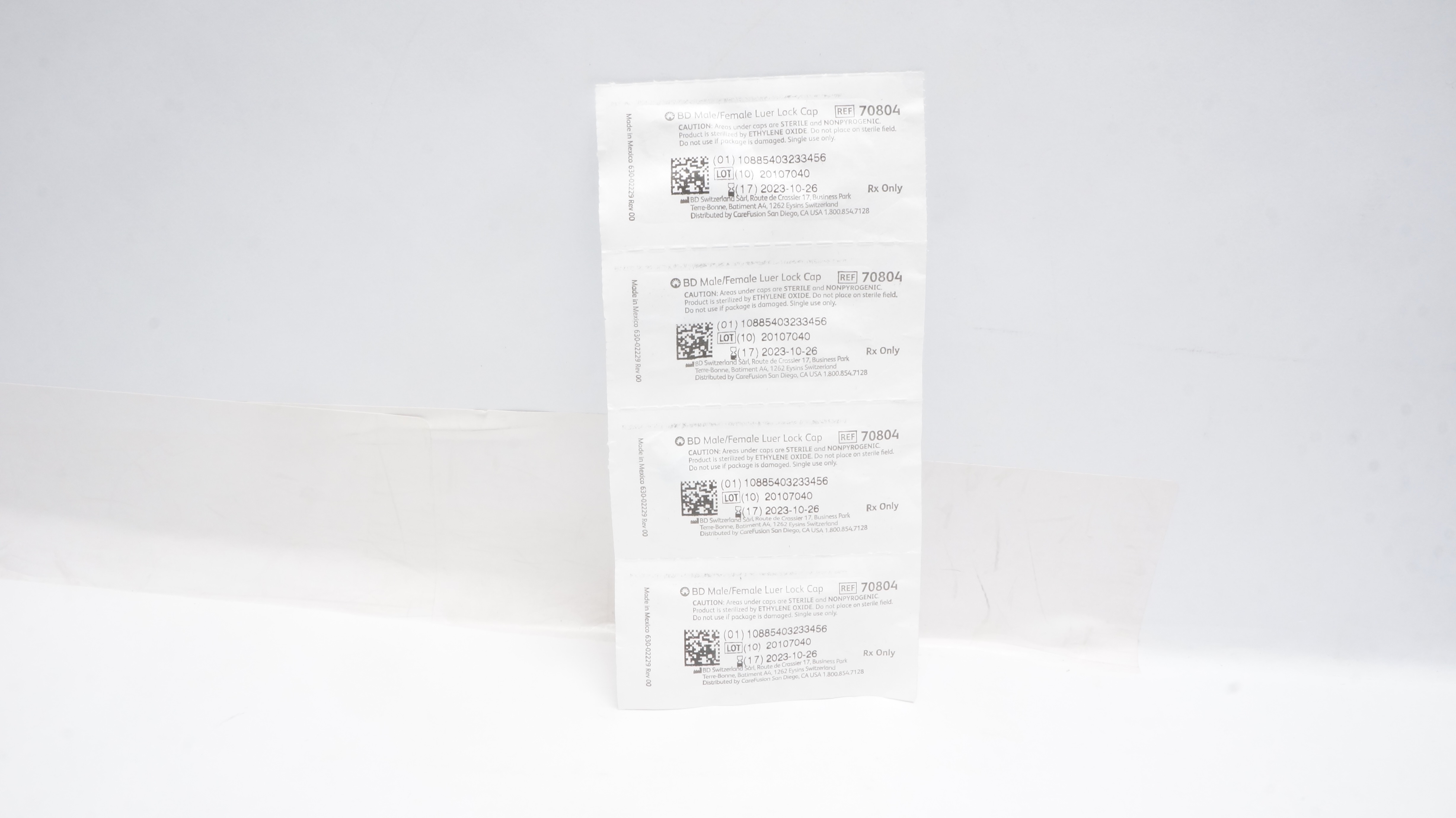 BD 70804 Male/Female Luer Lock Cap (x) - Lot of 4