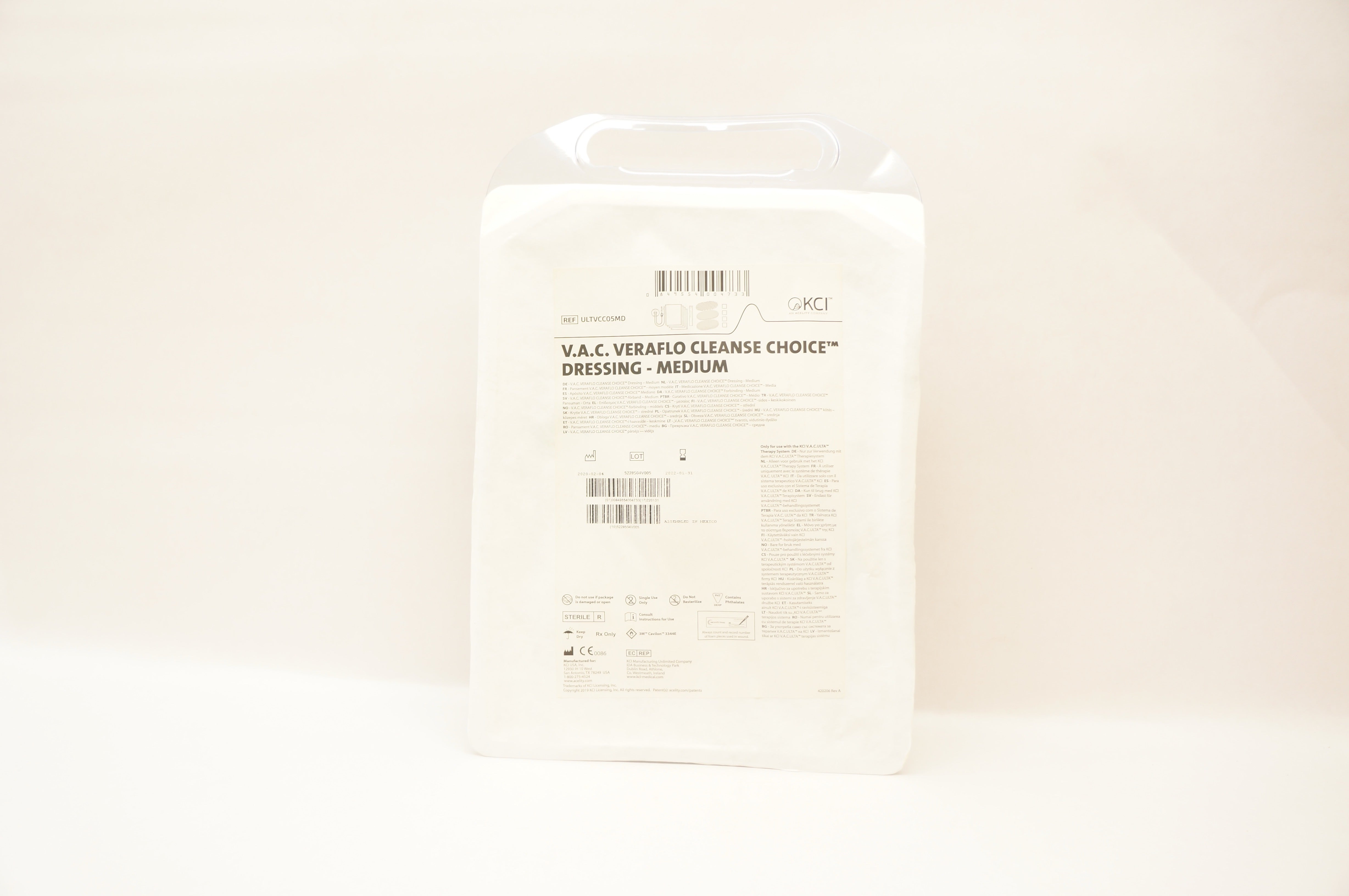 KCI ULTVCC05MD Acelity V.A.C. Veraflo Cleanse Choice Dresing, Medium (x)