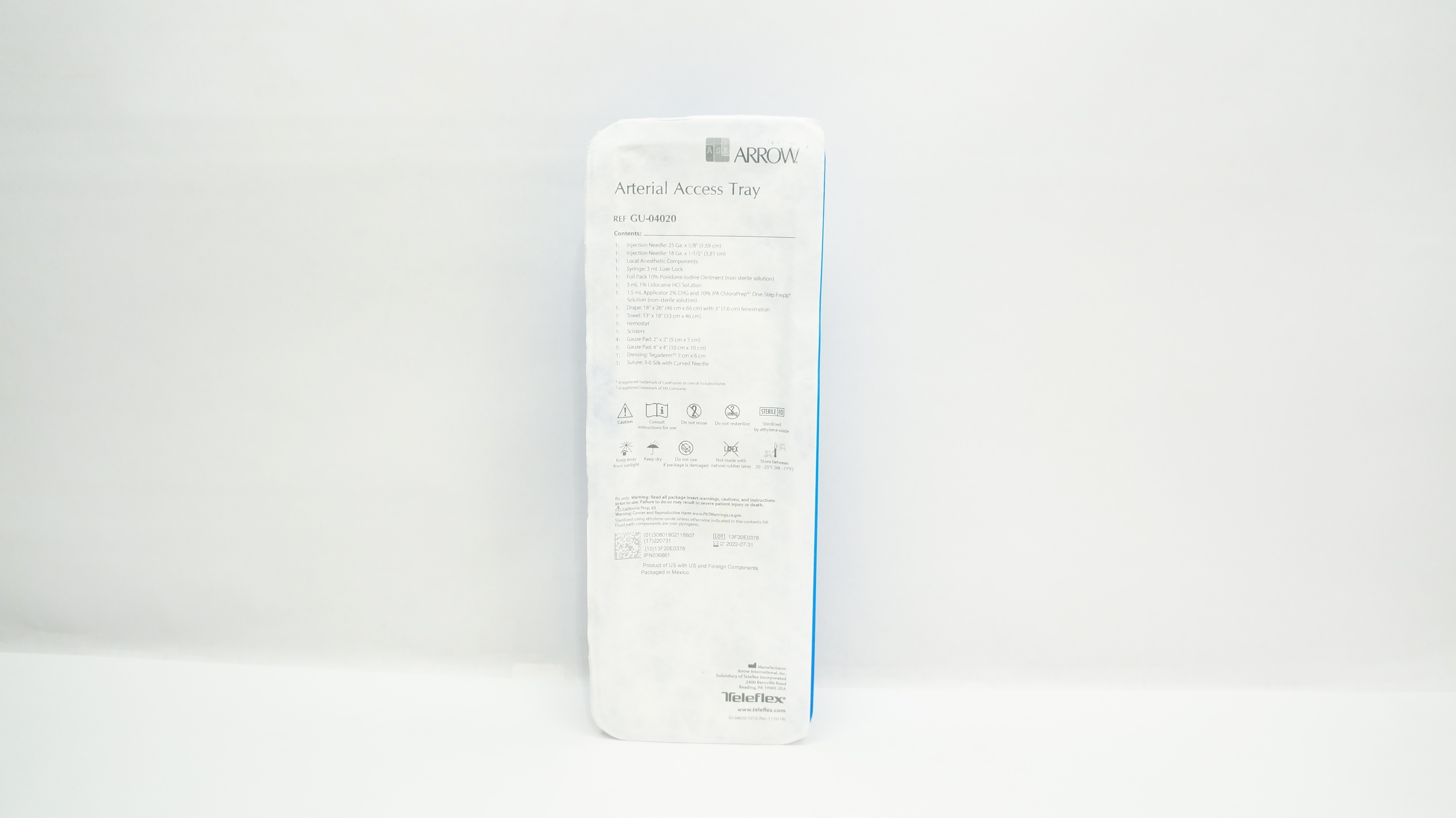 Arrow GU-04020 Arterial Access Tray