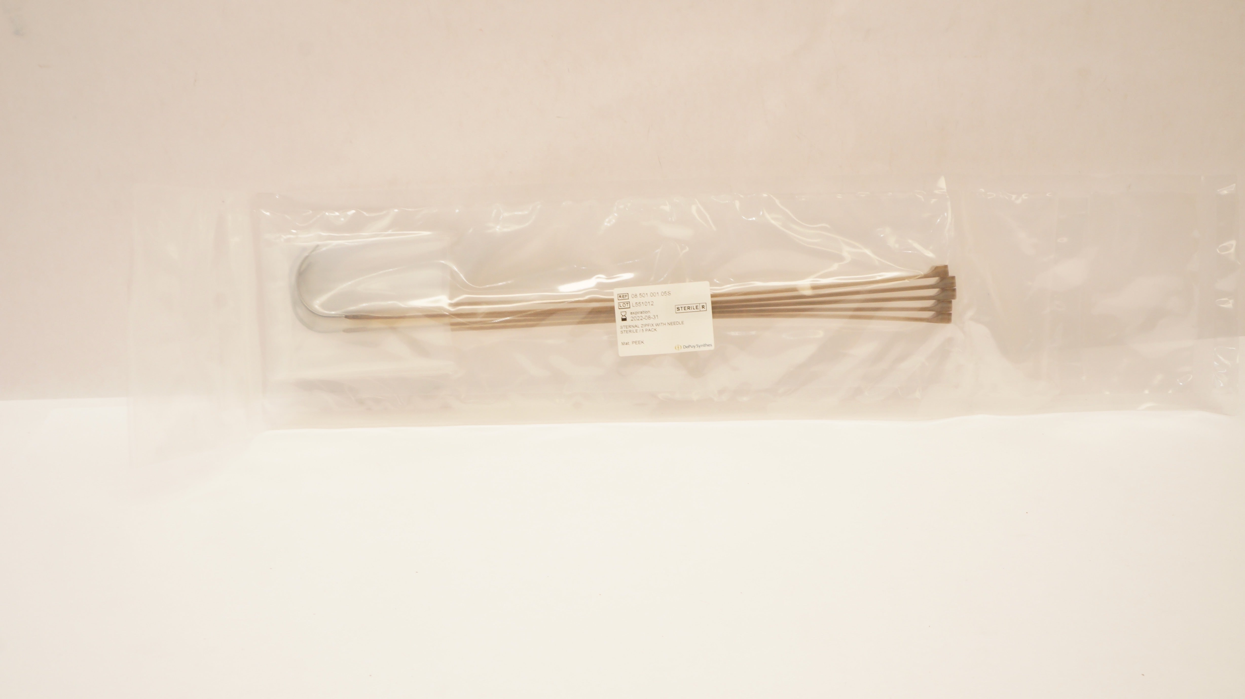 DePay Synthes 08.501.001.05S Sternal Zipfix With Ndle Sterile (x)