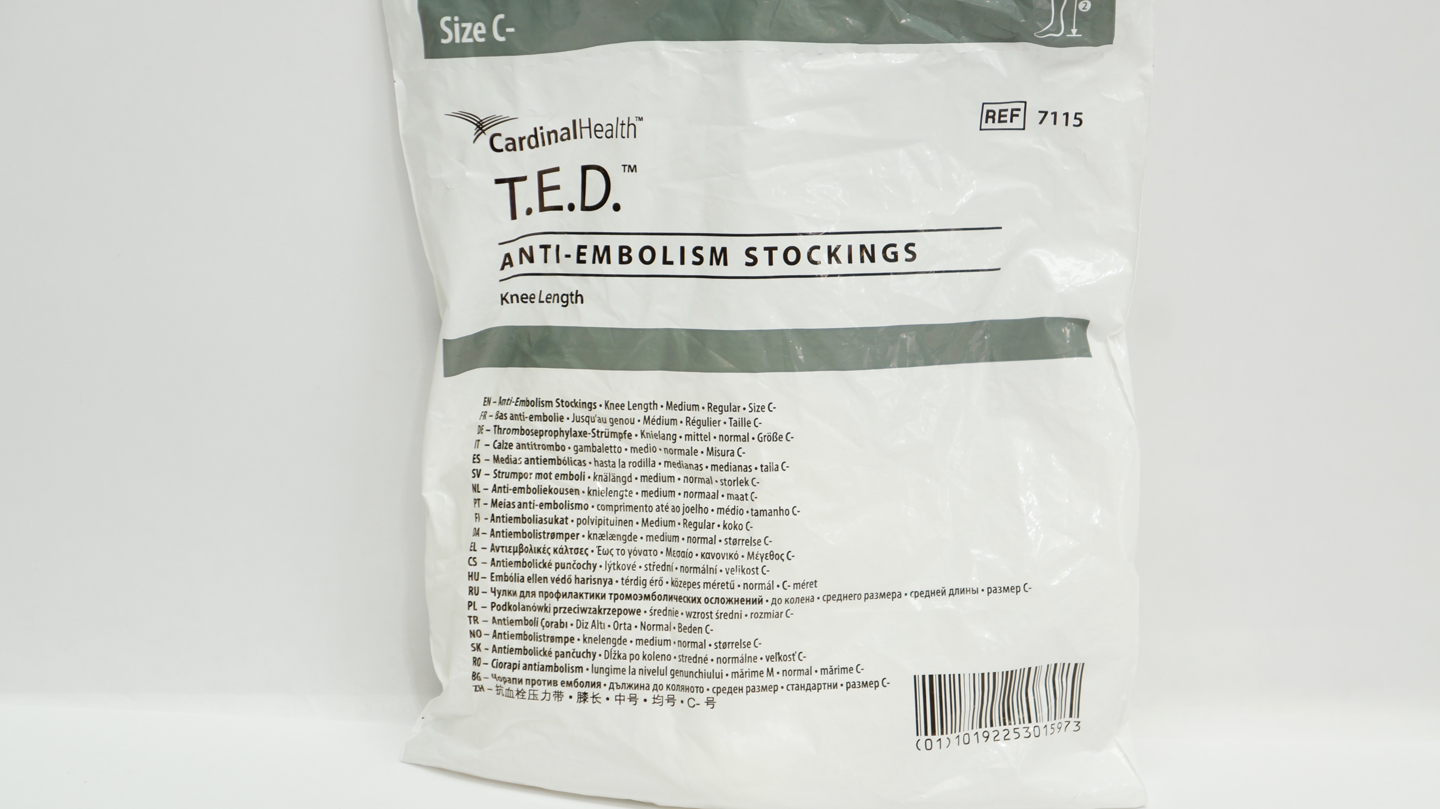 Cardinal Health 7115 T.E.D. Anti-Embolism Stockings, Knee Length, Regular Medium