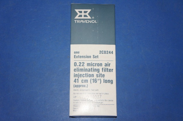 Travel 2C0244 One Extension Set With 0.22 Micron AE Filter 16